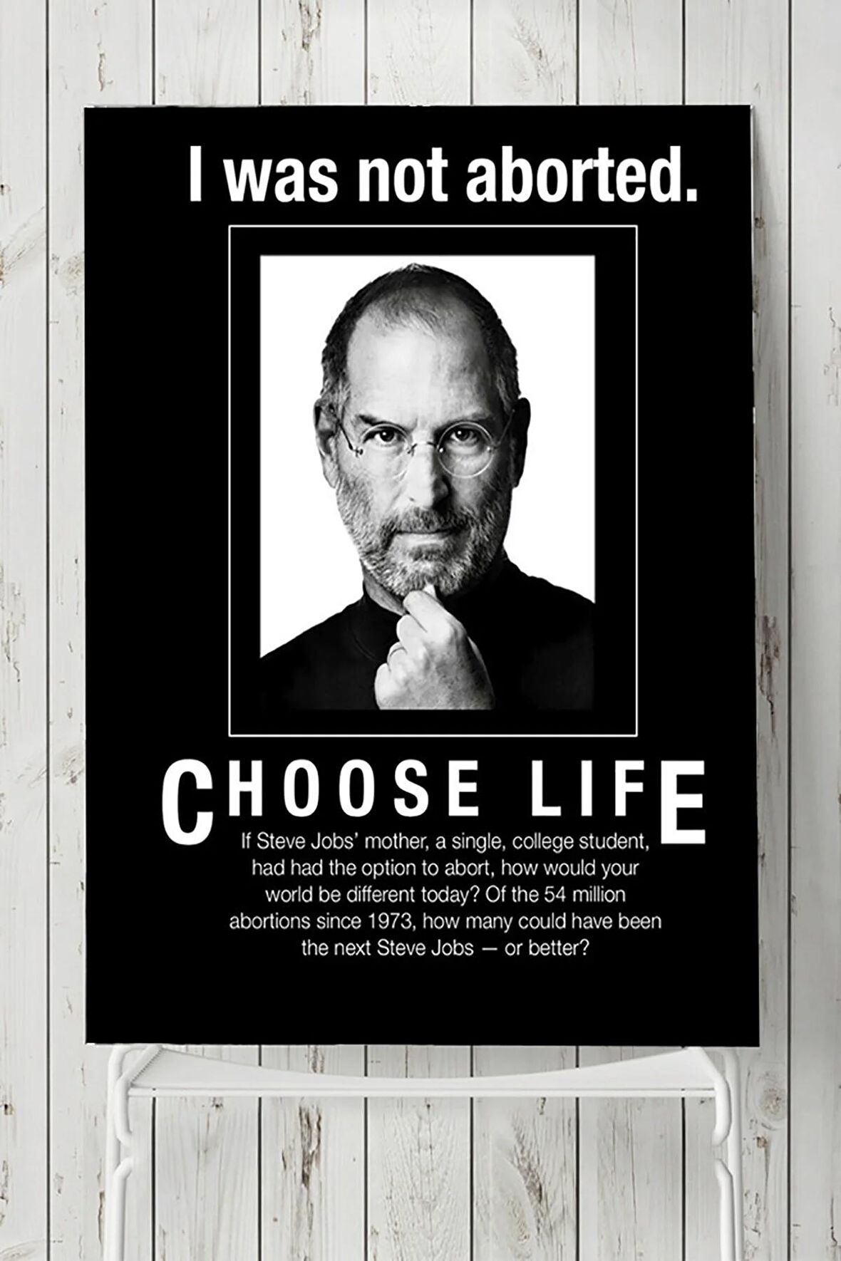 Choose Life Steve Jobs Girişimcilik Posteri 