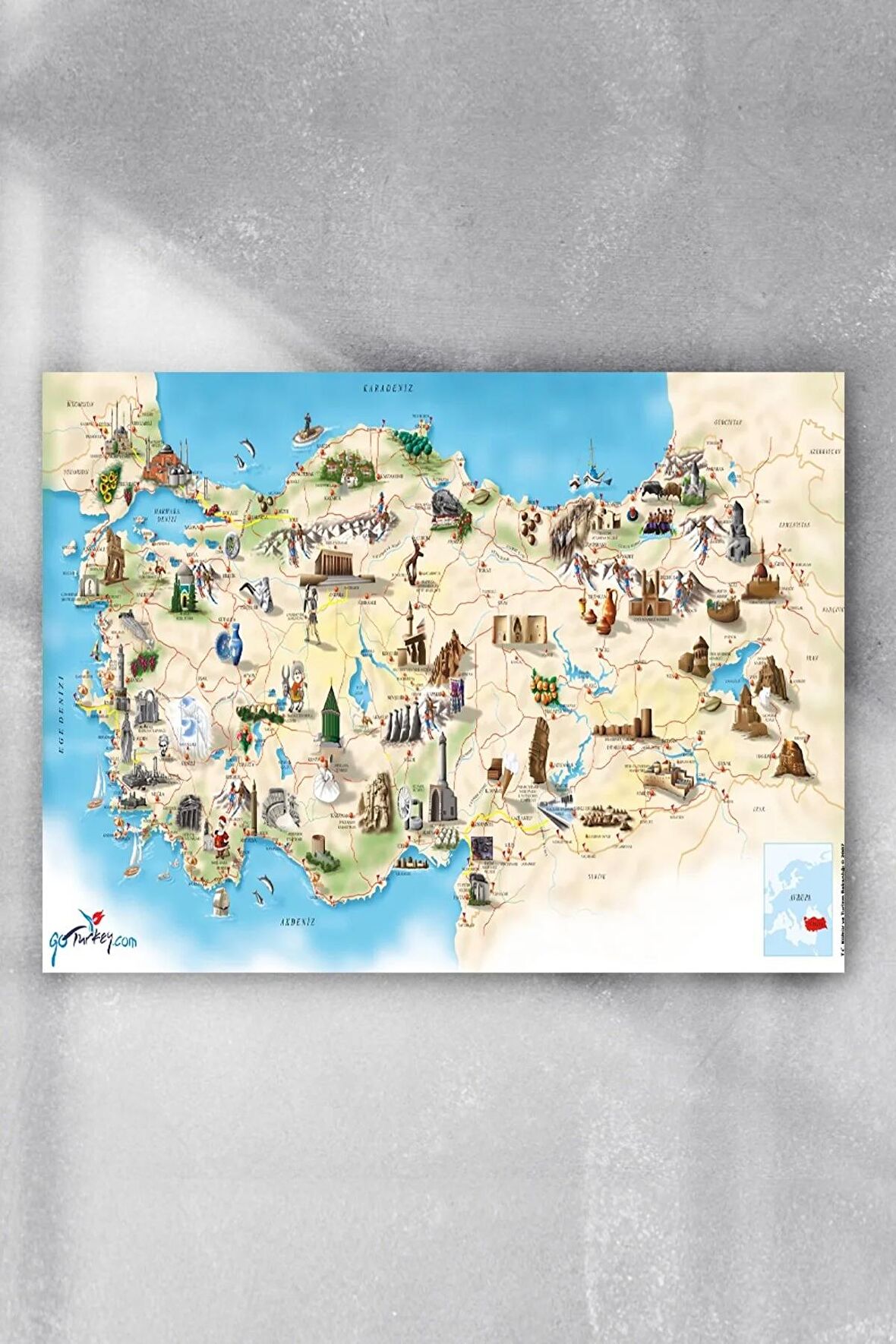 Türkiye Haritası Eğitim Posteri 3 