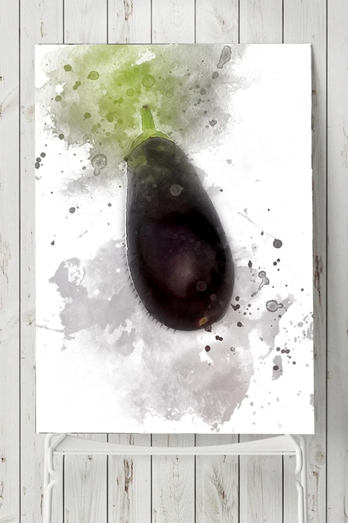 Patlıcan Tasarım Mutfak Poster 
