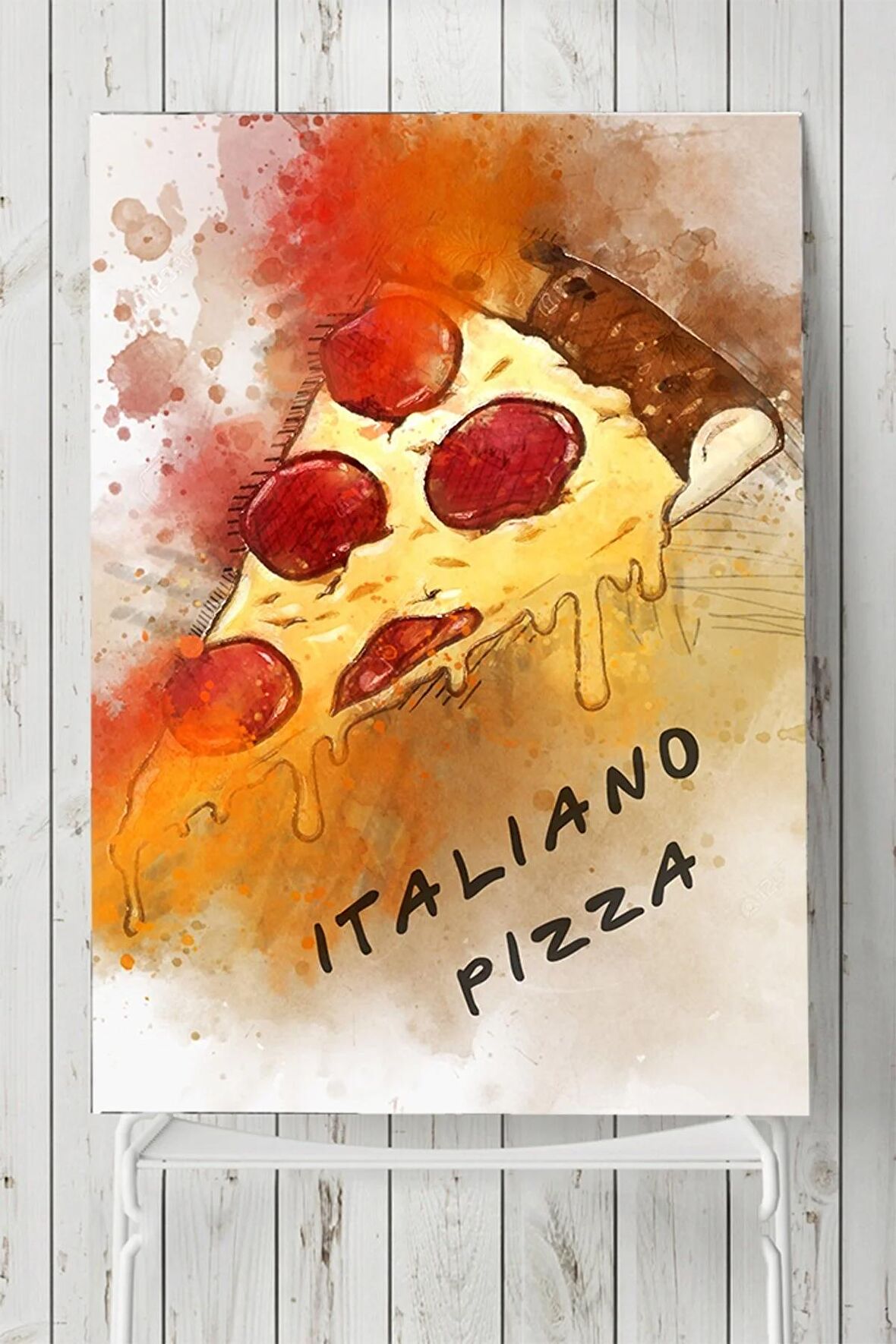 Pizza Tasarım Mutfak Poster 