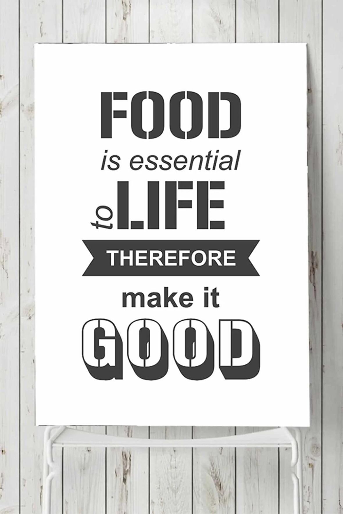 Food Is Essential Mutfak Poster