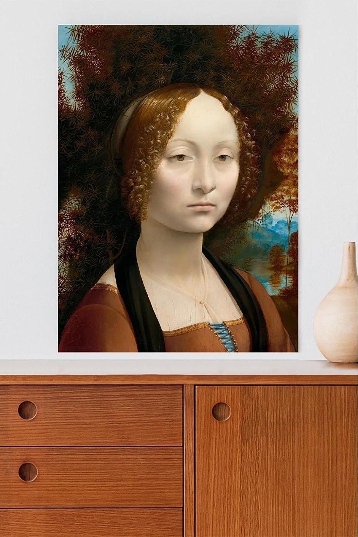 Ginevrade Benci - Leonardo Da Vinci Sanatsal Poster