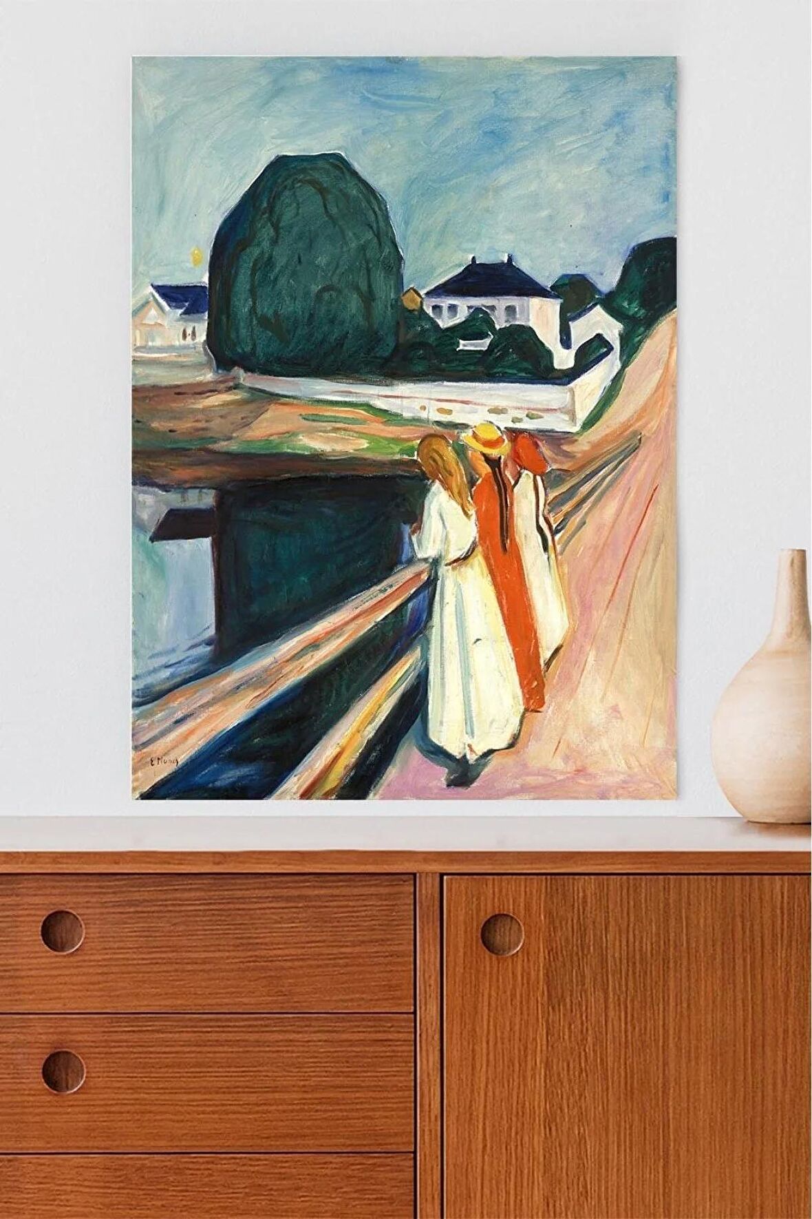 The Girls On The Bridge - Edvard Munch Sanatsal Poster