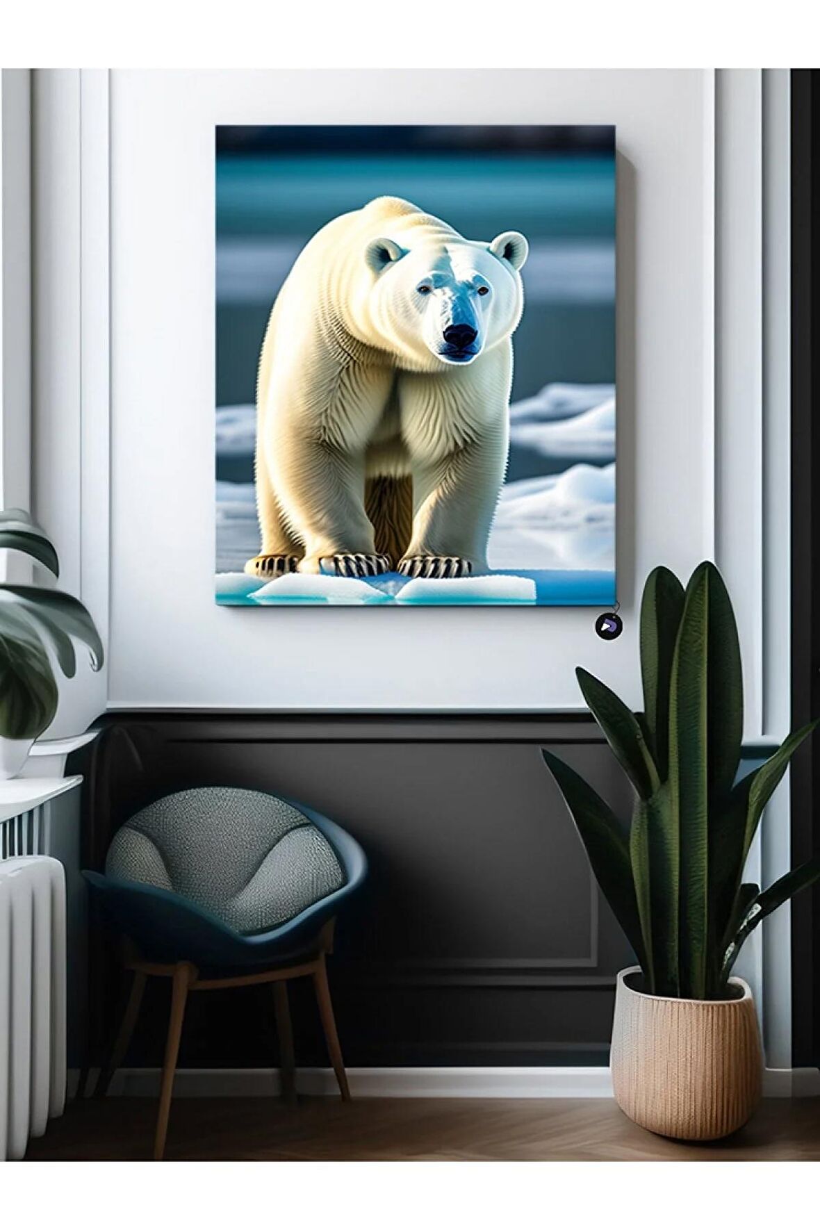Kuzey Kutup Ayısı Iskandinav Tarzı Poster