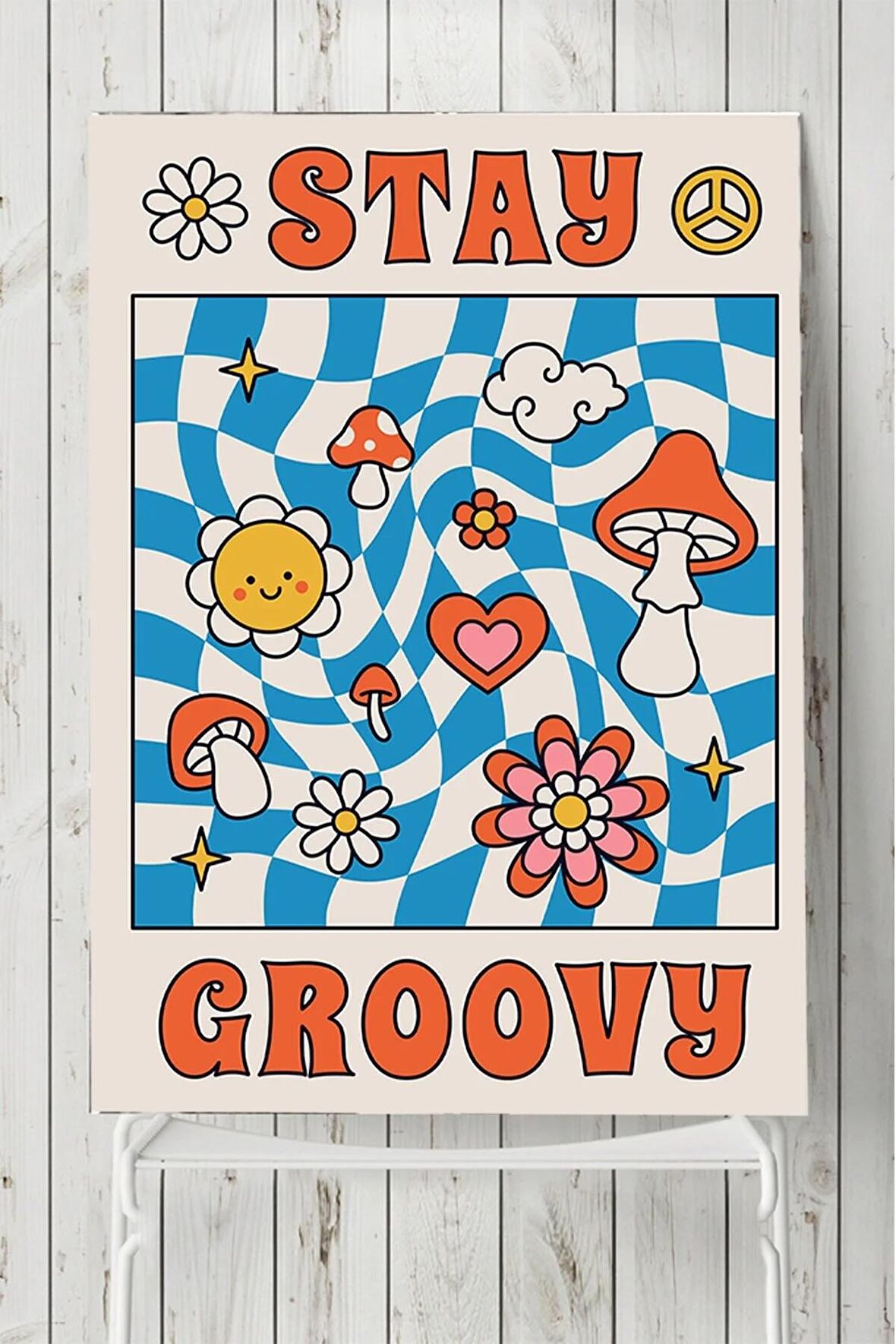 Stay Groovy, Harika Kal Psychedelic Indie Tarzı Poster