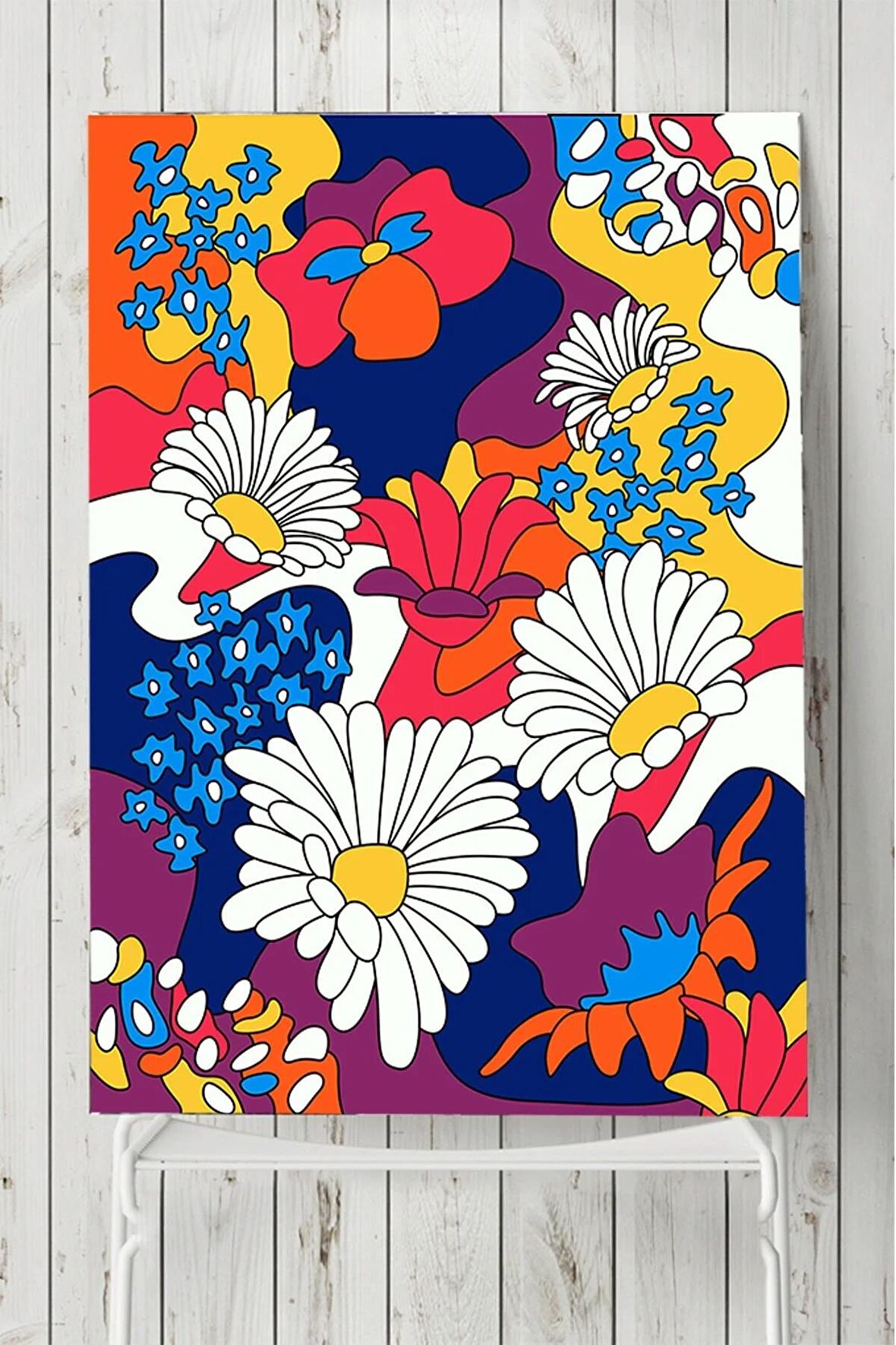 Curvy Daisy, Papatya Psychedelic Indie Tarzı Poster