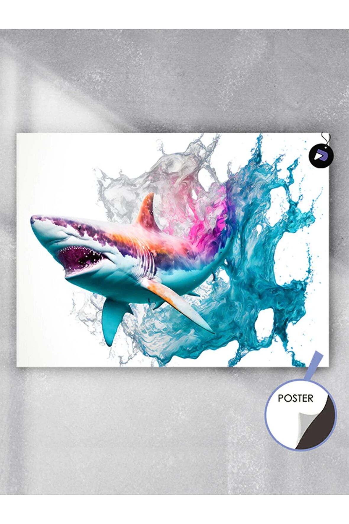 Köpek Balığı Öfkesi Jaws Hayvan Poster - Afiş - Dekoratif Duvar Posteri