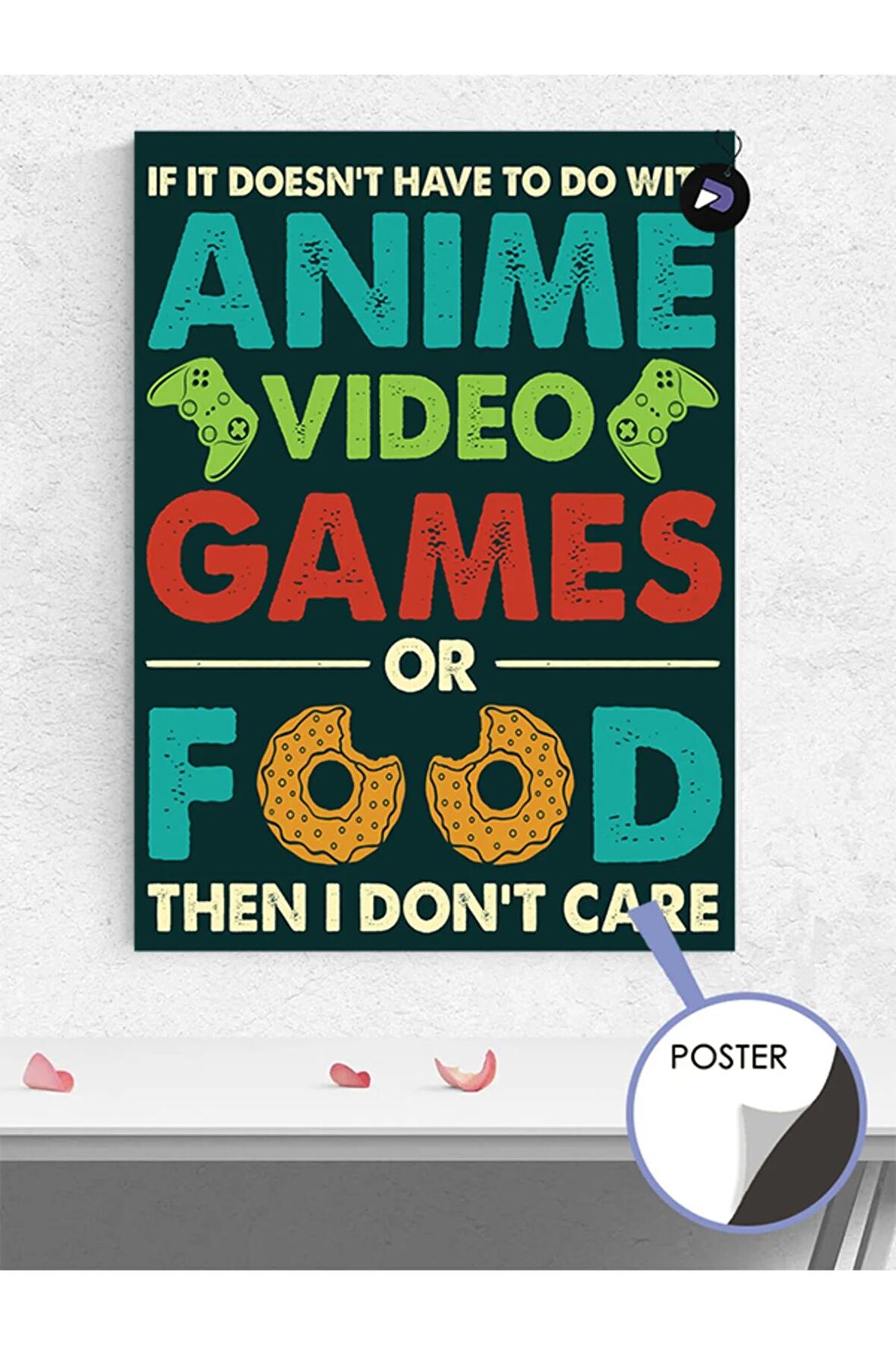 Games Food Motto Manga Anime Poster - Afiş - Dekoratif Duvar Posteri