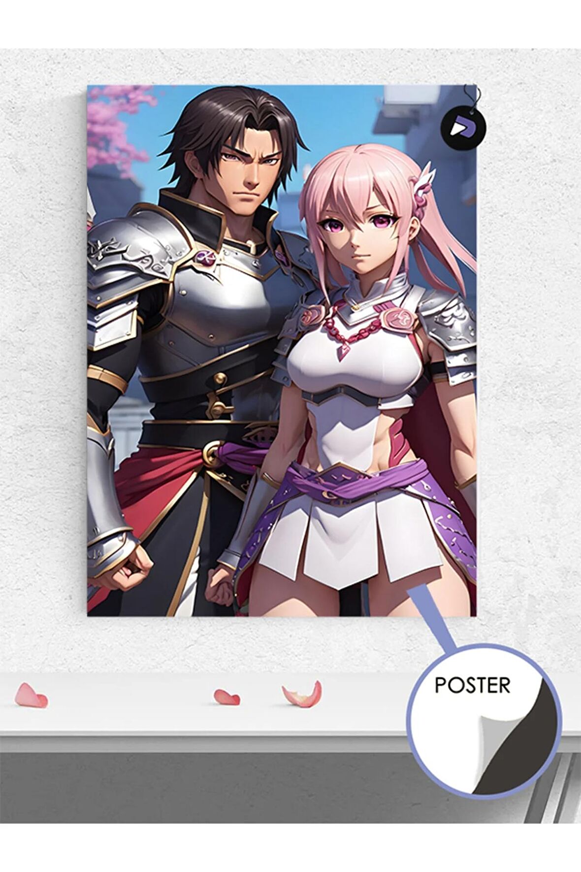 Savaşçı Çift Manga Anime Poster - Afiş - Dekoratif Duvar Posteri