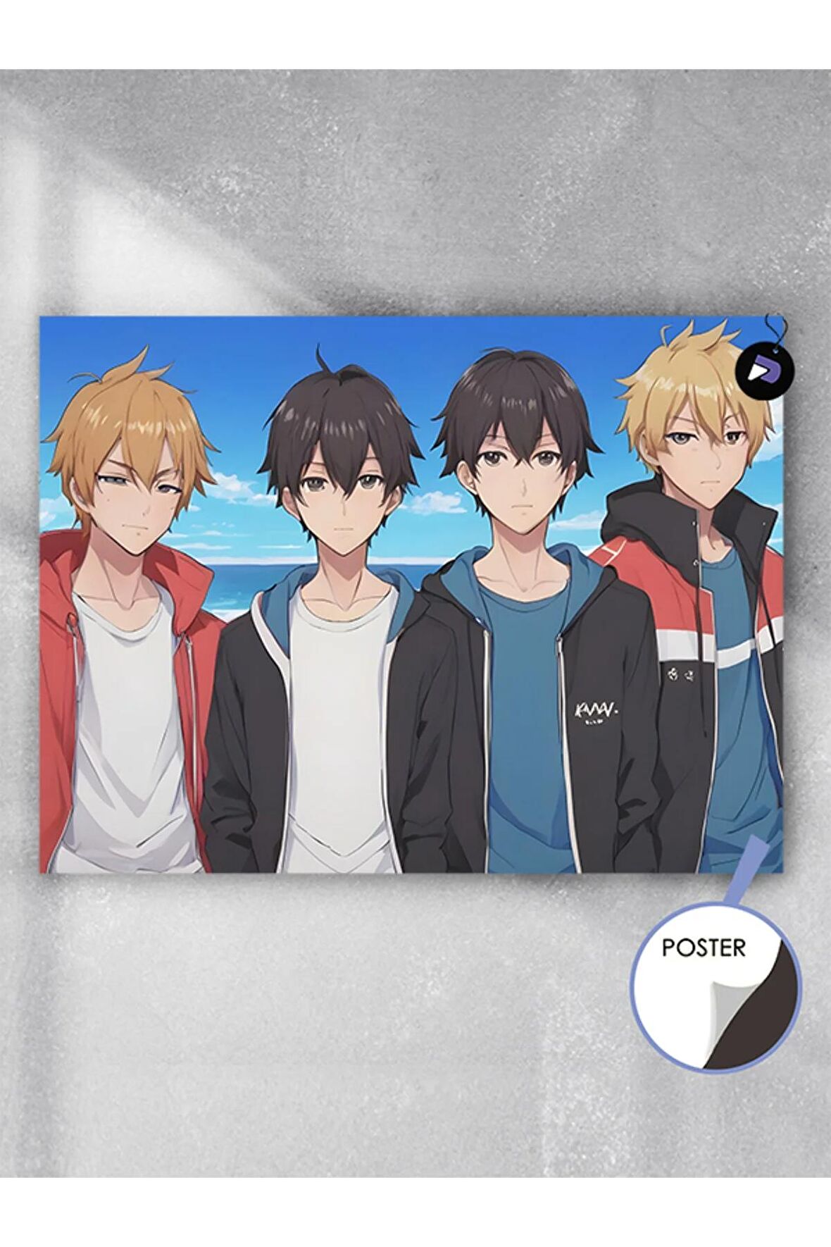 Anime Erkek Grubu Manga Anime Poster - Afiş - Dekoratif Duvar Posteri