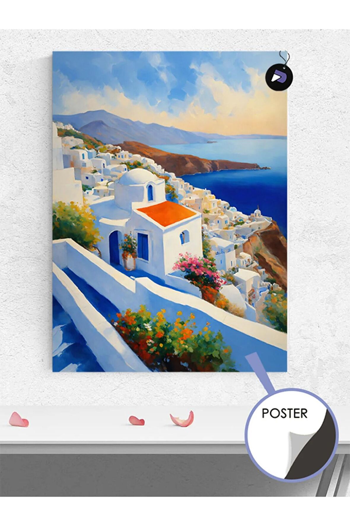 Yunanistan Santorini Poster - Afiş - Dekoratif Duvar Posteri