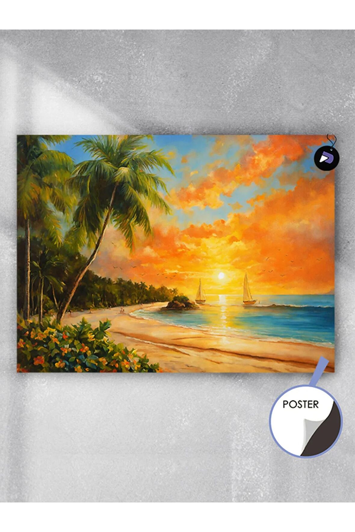 Barbados Adası Poster - Afiş - Dekoratif Duvar Posteri