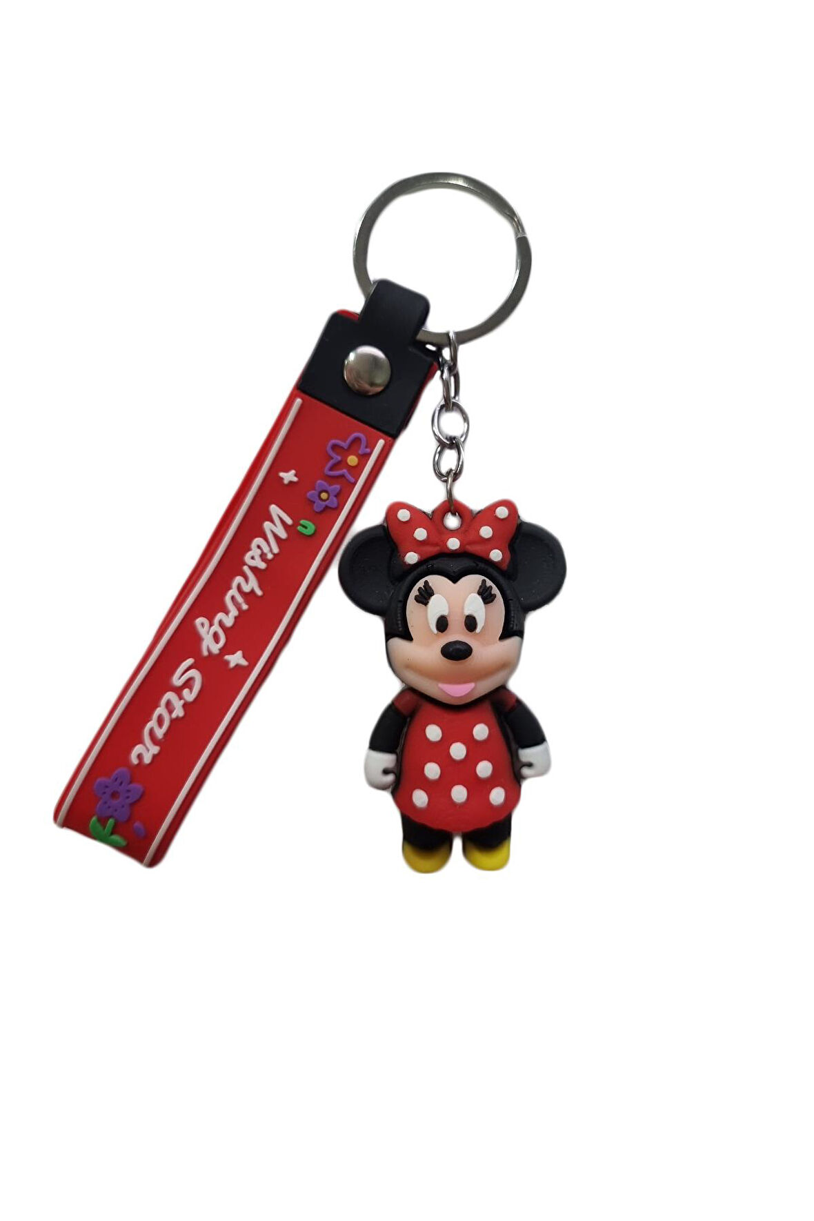 22 cm Silikon Anahtarlık Minni Mouse - Mini Fare Çocuk Anahtarlık