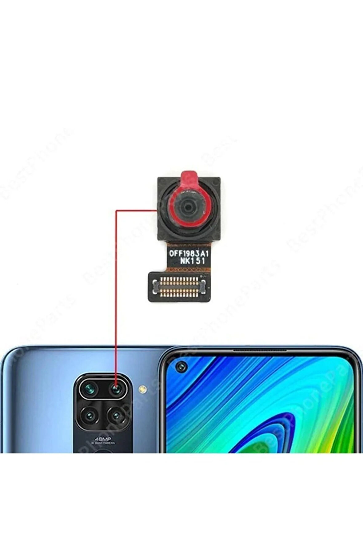 Xıaomi Red Mi Note 9 Uyumlu Ön Kamera Flex