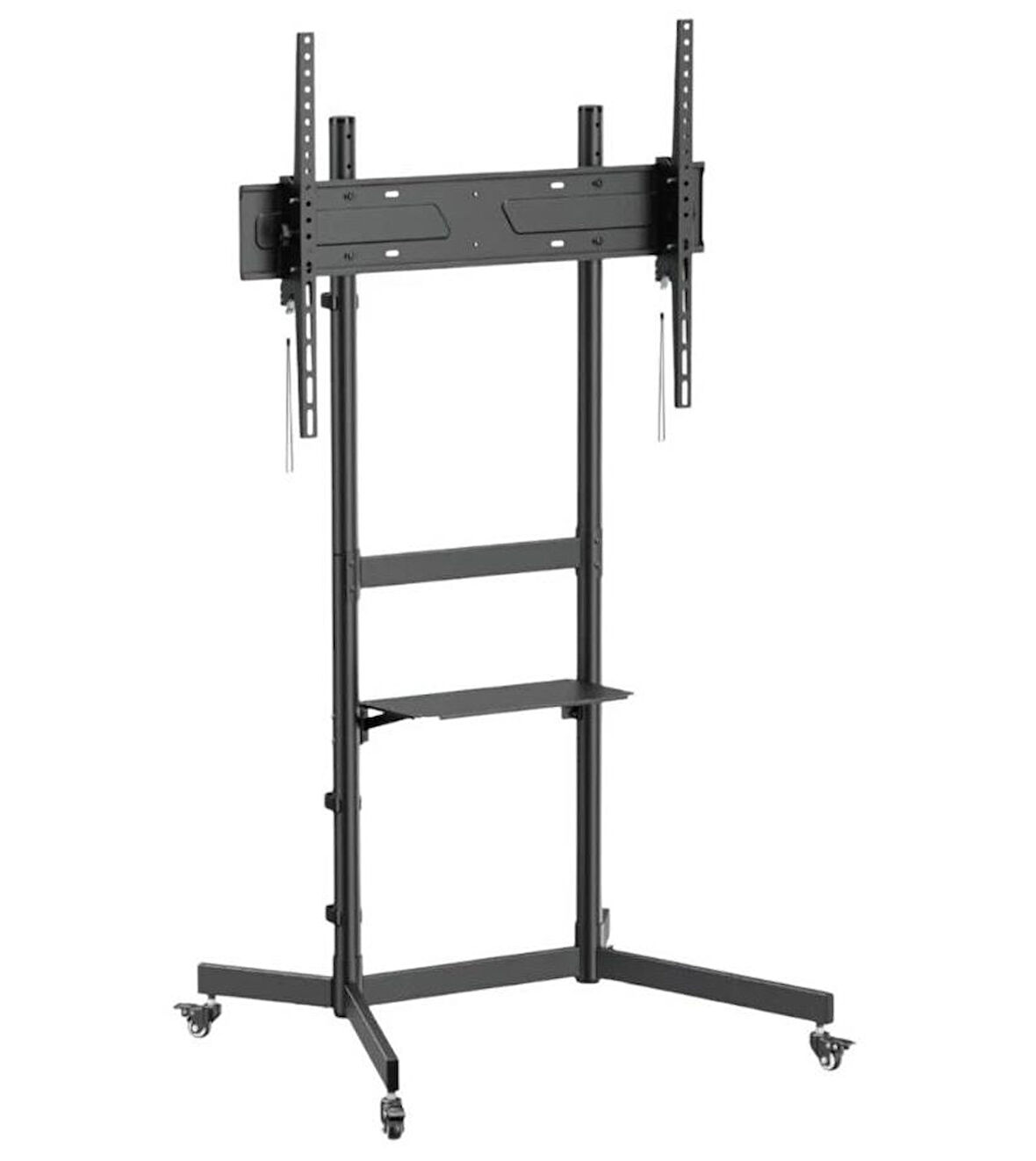 Tayfun 77'' Uyumlu Yürüyen Tekerlekli Ayaklı Led Tv Monitör Standı