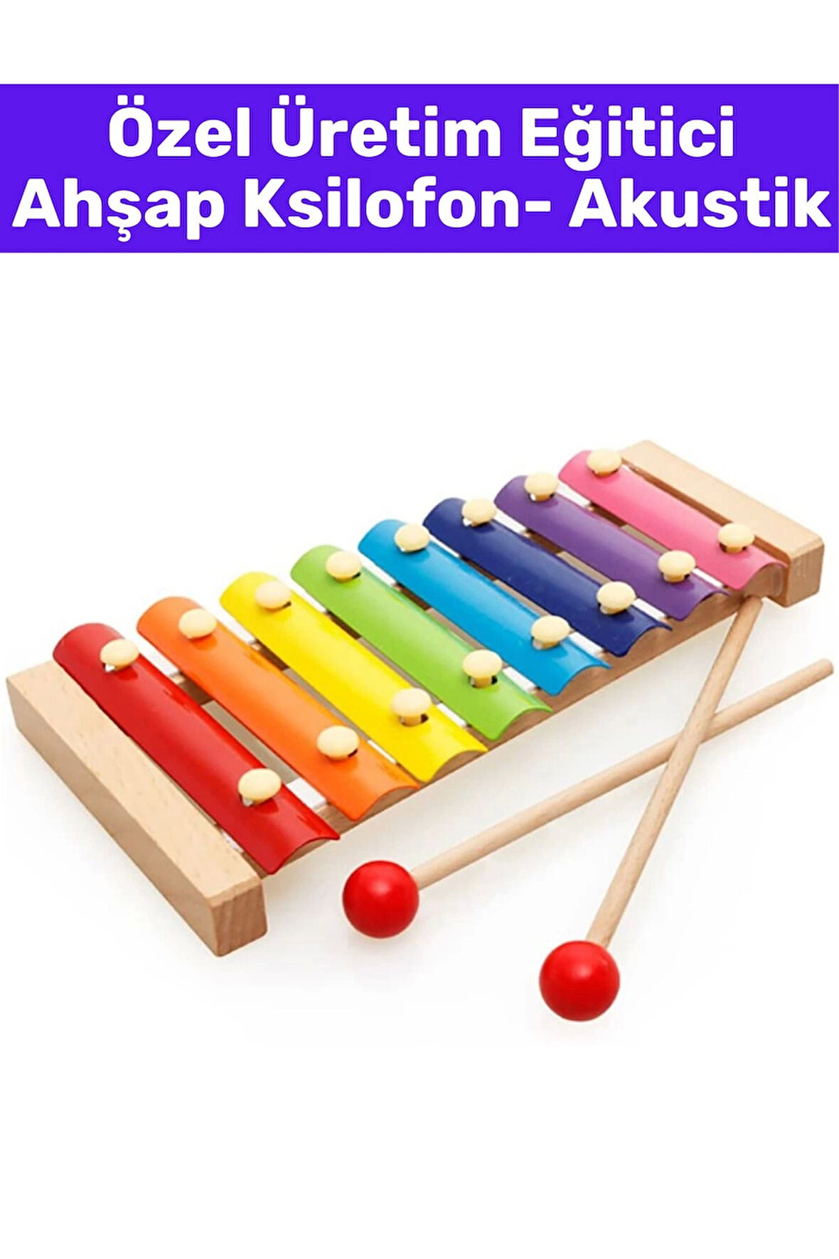 Özel Seri Eğitici Müzik Aletleri Ses Algısı Geliştirici Eğlenceli AHŞAP KSİLOFON AKUSTİK