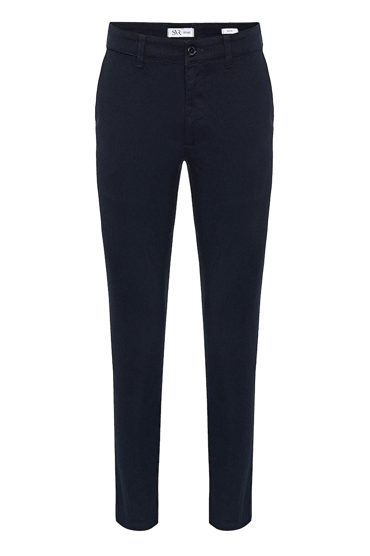 Lacivert Slim Fit Armürlü Pantolon