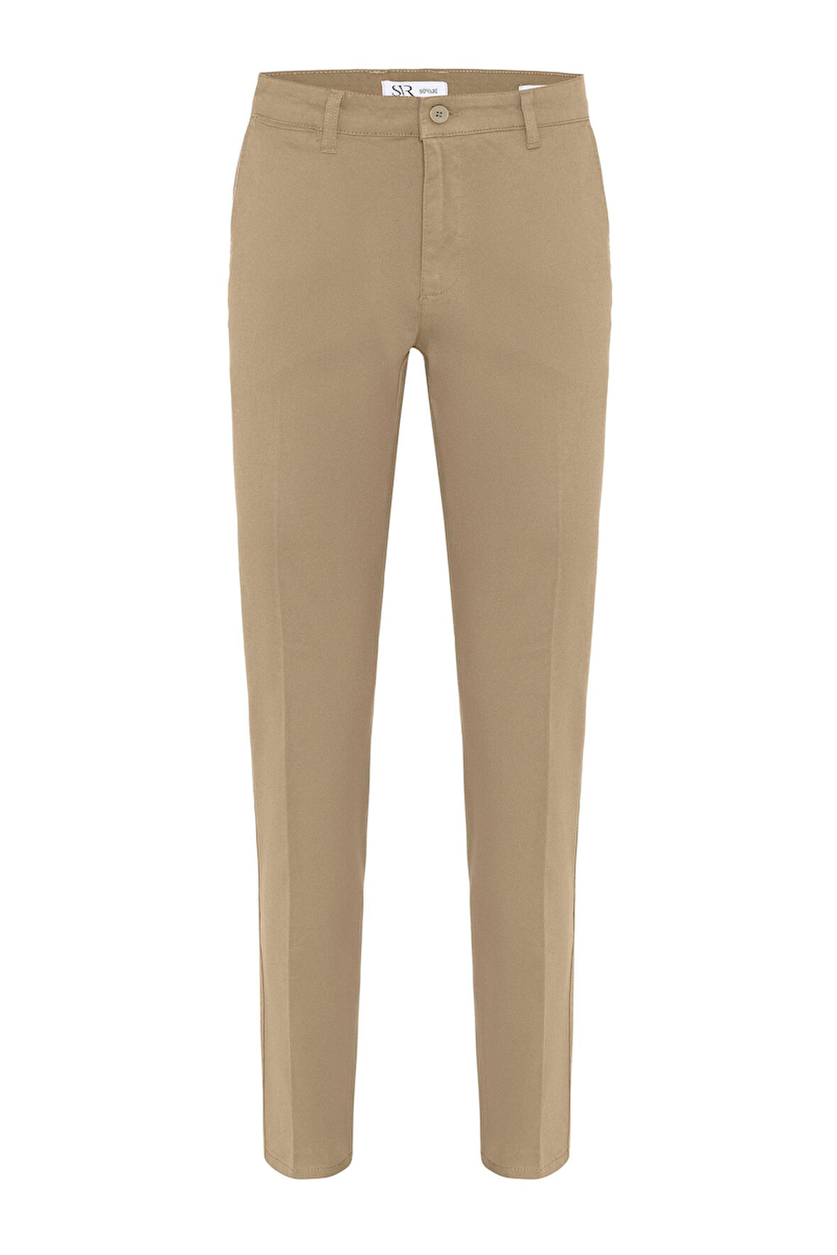 Bej Regular Armürlü Pantolon