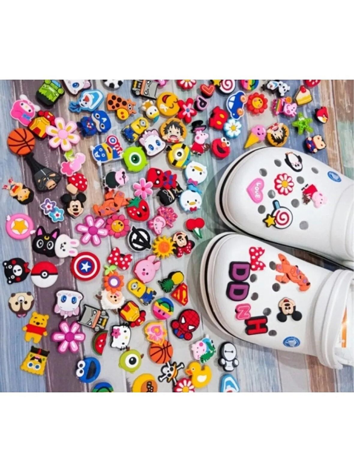 Jibbitz Crocs Terlik Süsü Jibbitz Charm 5 Adet Karışık Modeller