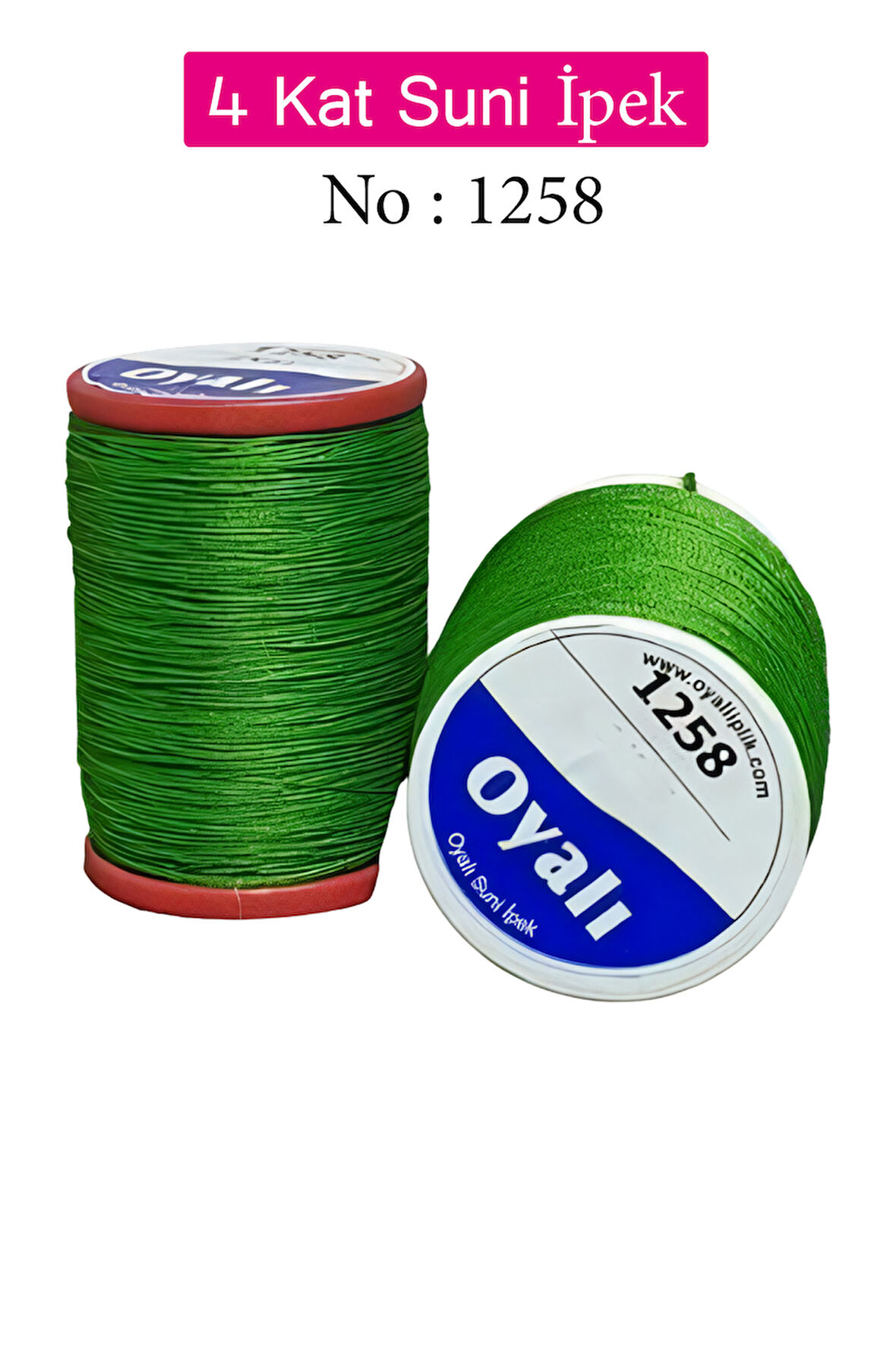 Oyalı 4 Kat Suni İpek İplik İğne Oyası Boncuk İpi Tığ Oyası No:1258