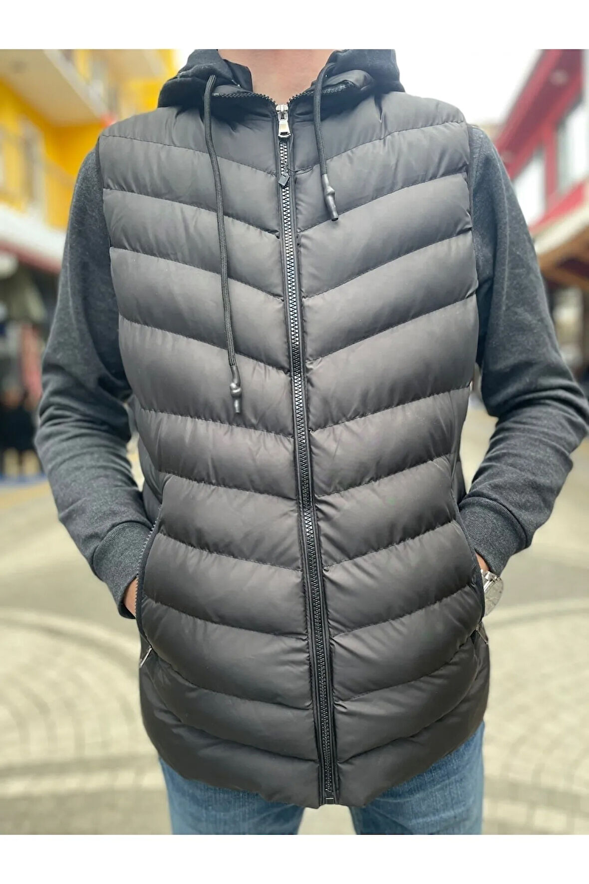 Mdy Çıkarılabilir Seyyar Kapüşonlu Dolum Şişme Yelek