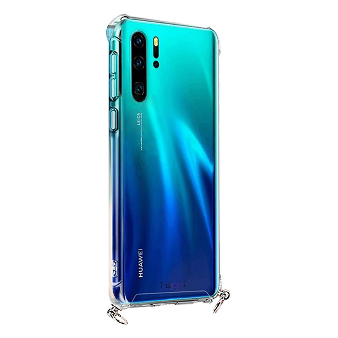 Hippi Huawei P30 Pro Uyumlu Şeffaf Askılı Telefon Kılıfı