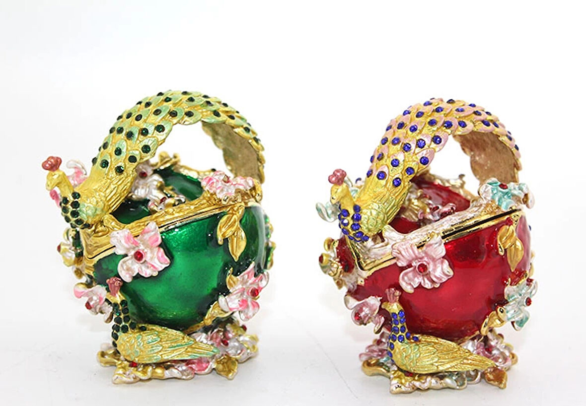 MDB Swarovski Taşlı Tavuskuşu Kutu