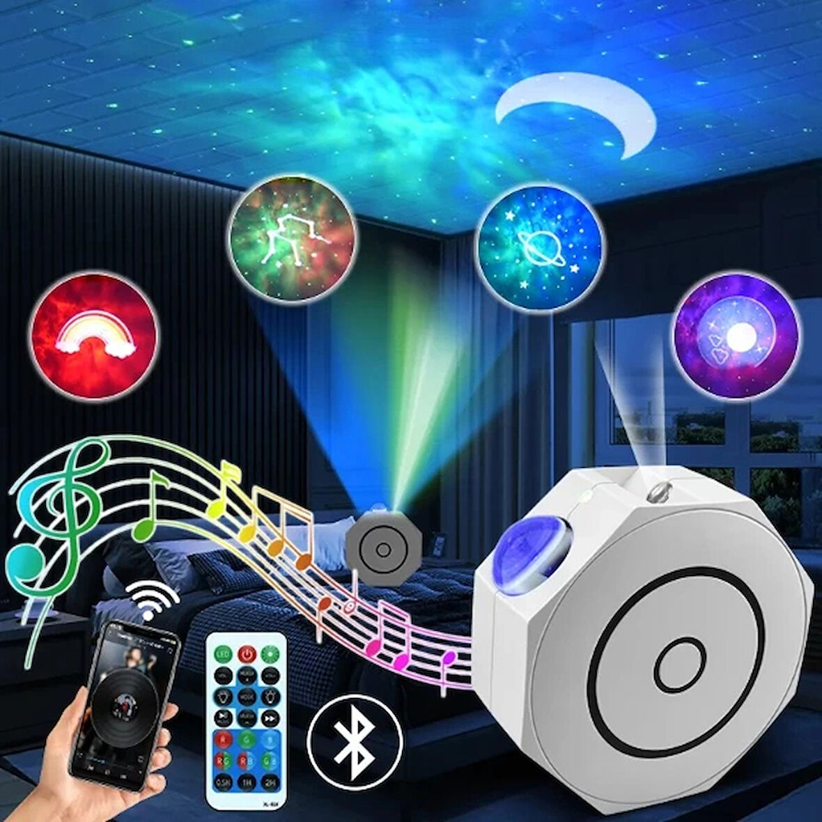 MDB Bluetooth Özellikli Anason Projektör Gece Lambası