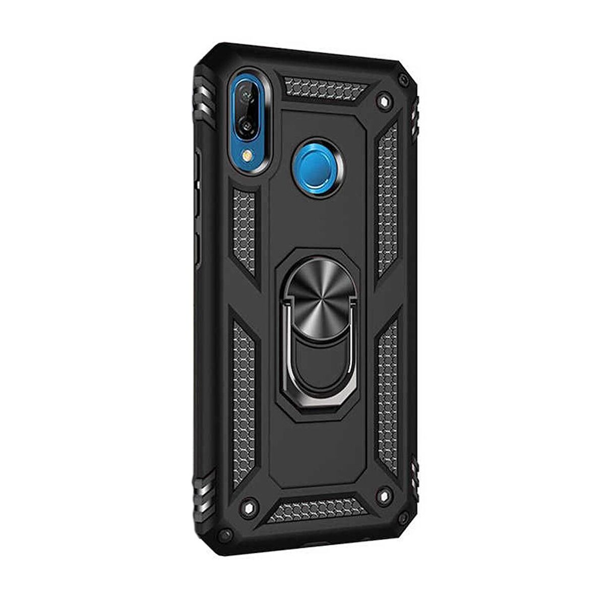 Gpack Huawei P20 Lite Kılıf Vega Standlı Yüzüklü MıknatıslıNano Glass