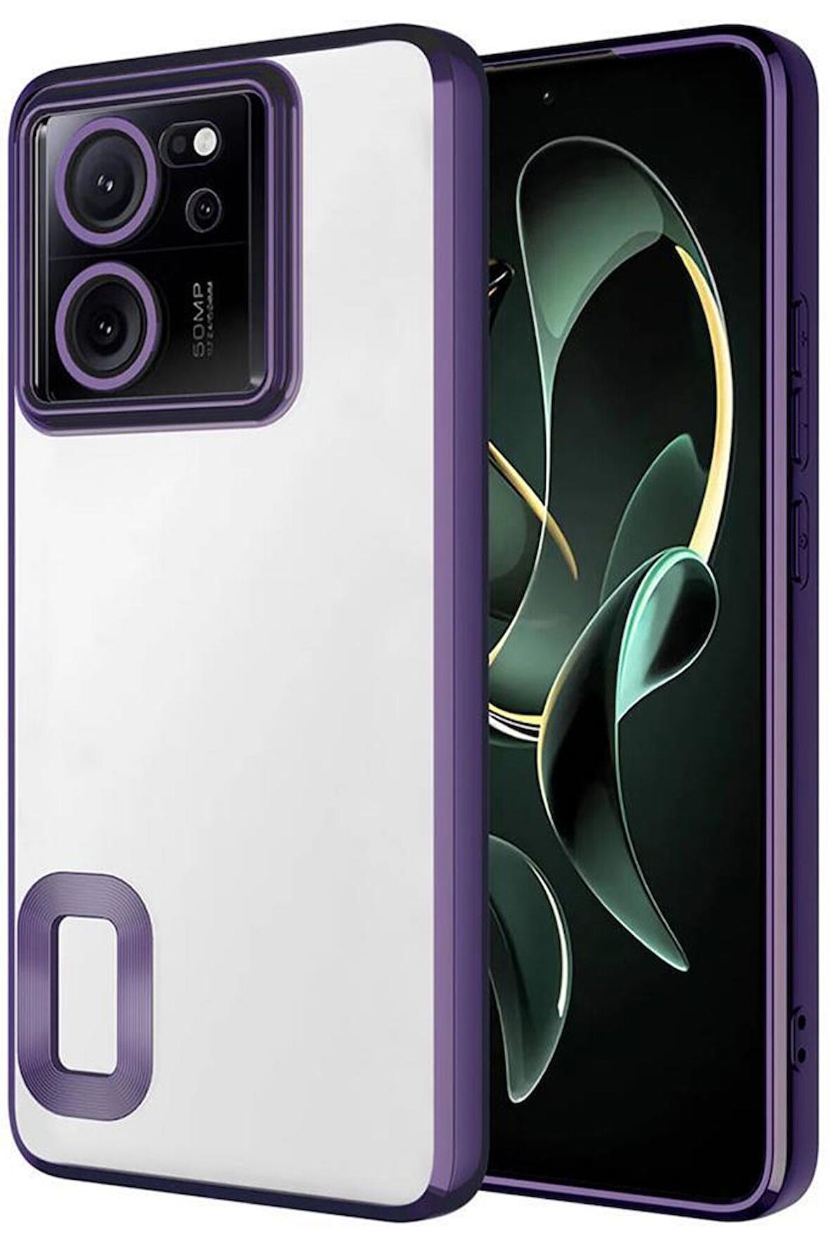 Xiaomi 13T Pro Kılıf Köşeleri Renkli Şeffaf Kamera Korumalı Silikon Luxury Kapak