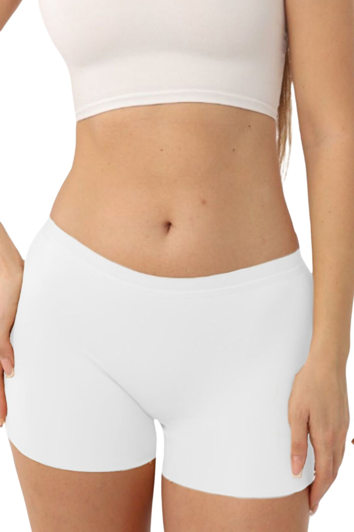 Kadın Boxer Külot - İz Yapmaz Dikişsiz Mikro Kumaş 1'li Özel Paket (Siyah, Beyaz, Ten Renk)