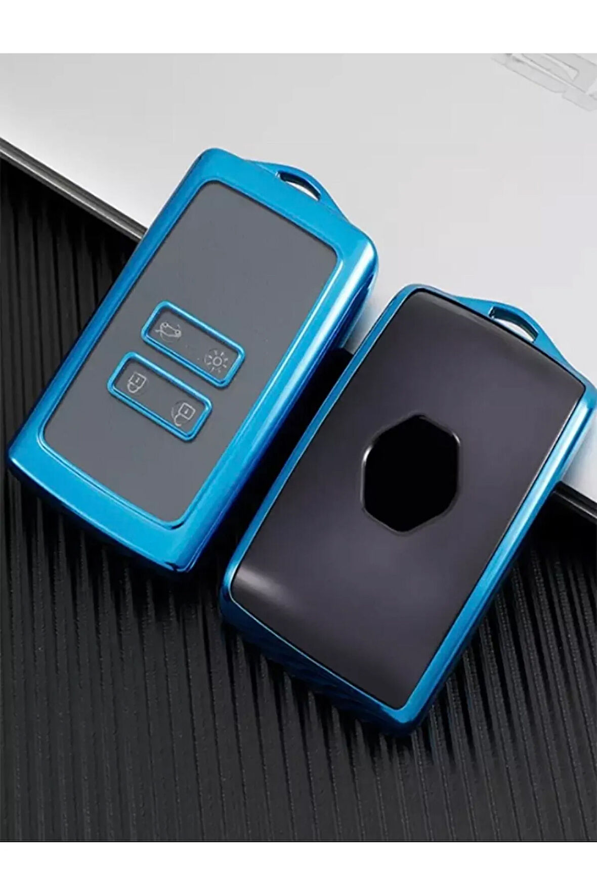 Renault Talisman Megane Clıo 5 Kadjar Captur Silikon Kılıf (MAVİ)