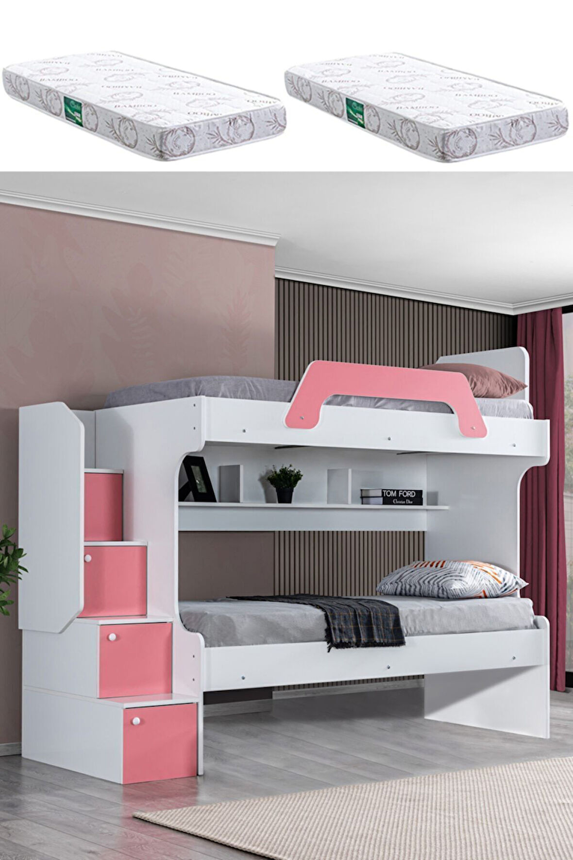 Ranza, Inci 2li Ranza - Pembe 2 Adet Comfort Yatak