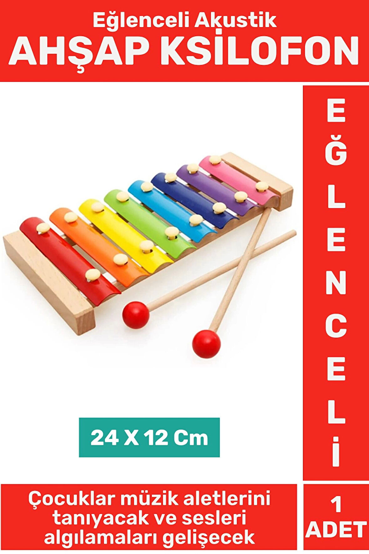 Premium Eğlenceli Eğitici Müzik Aletleri Ses Algısı Tanıma Tın Ton Ayarlı Çocuk Oyun AHŞAP KSİLOFON