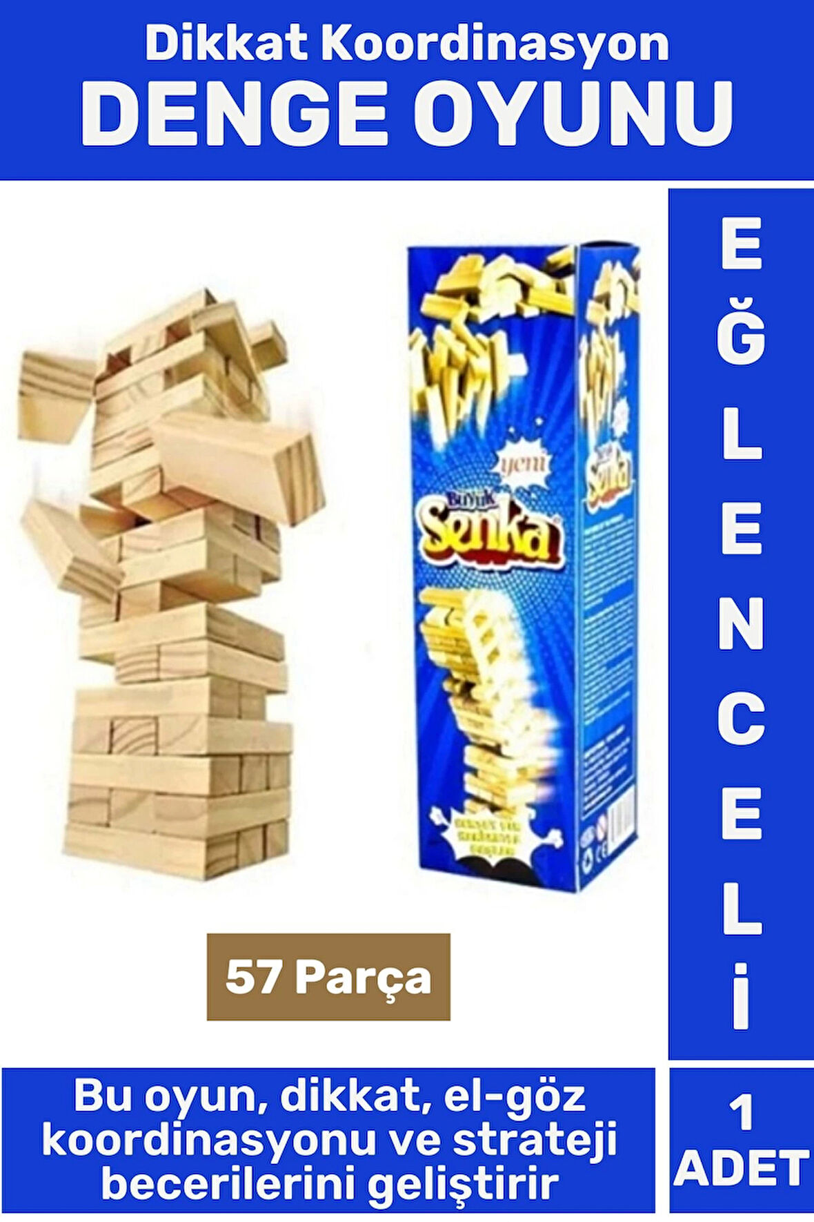 Premium Tüm Yaşlar Eğlenceli Strateji Dikkat El-Göz Koordinasyonu Geliştiren Grup Aile DENGE OYUNU