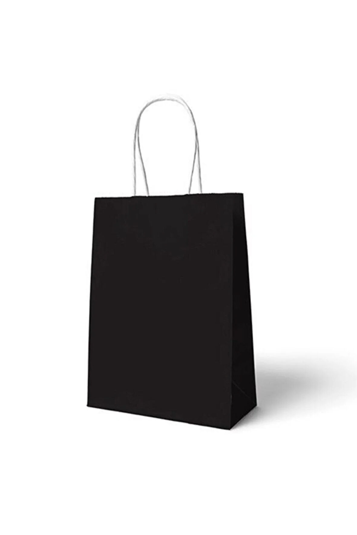 18x8x24 Büküm Saplı Çanta Siyah 10 Lu