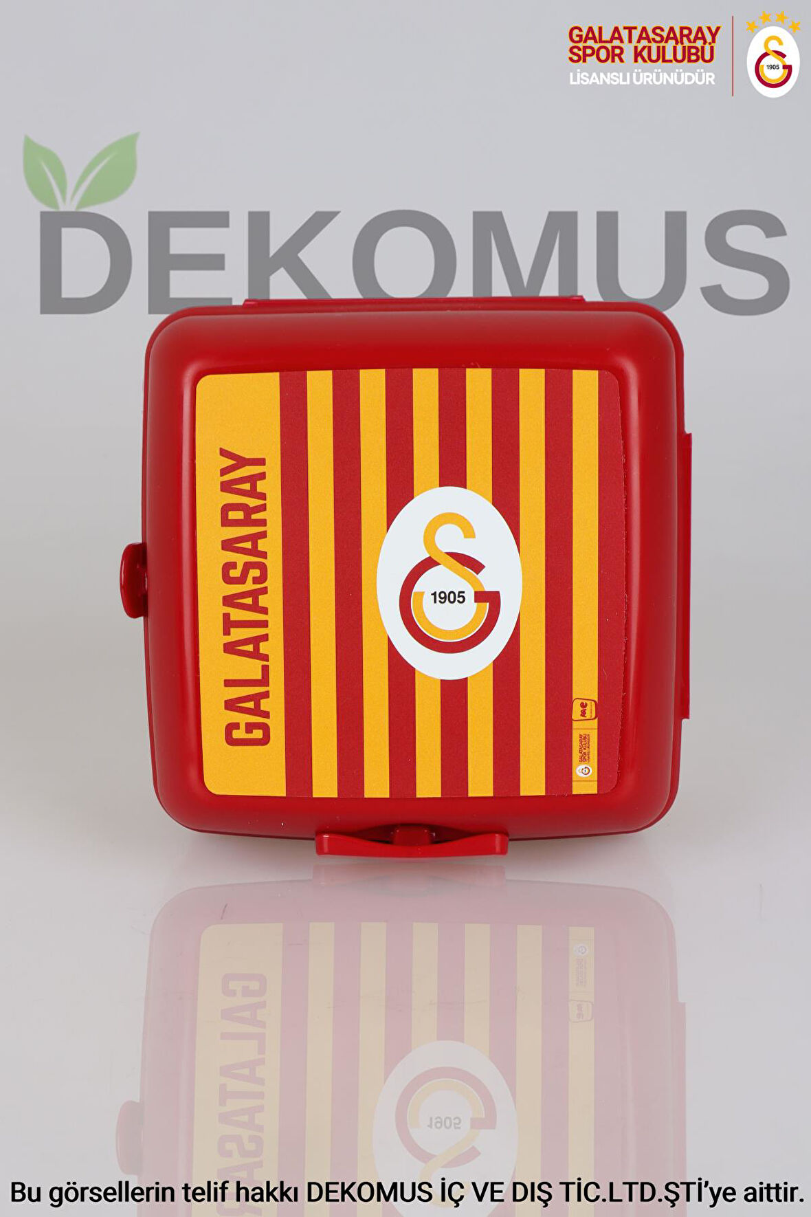 DEKOMUS İLE YENİ SEZON LİSANSLI GALATASARAY ÇİZGİLİ 2 KATLI BESLENME KUTUSU / LUNCH BOX