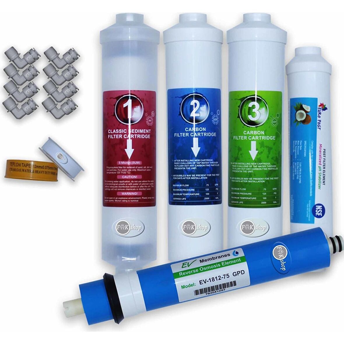 Ihlas Aura Cebilon Plus ve Tüm Kapalı Kasa Inline Cihazları Için 5'li Filtre Seti