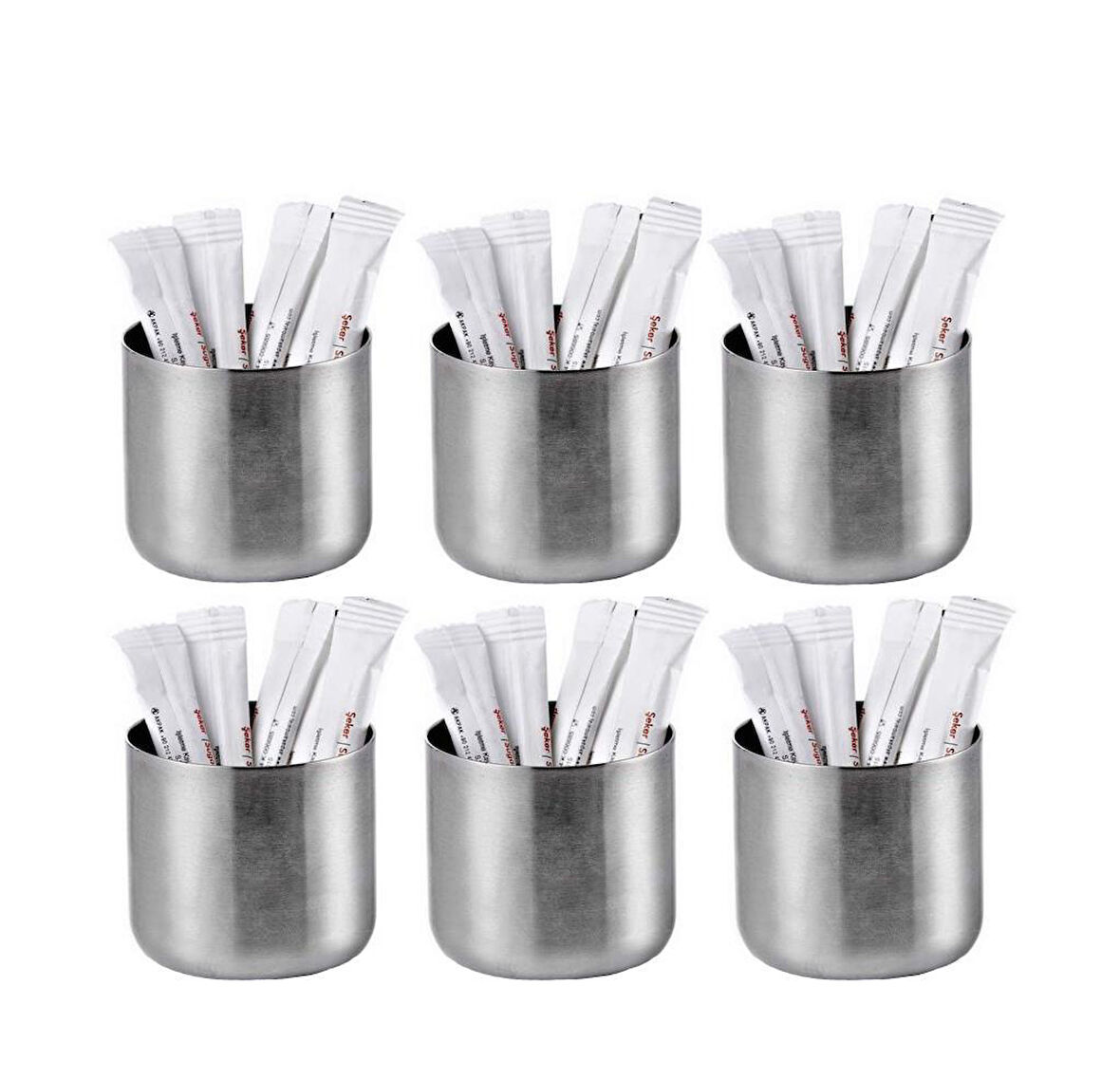 Omnisoft Büyük Boy Stick Çubuk Şekerlik 430 Paslanmaz Çelik 6 Adet