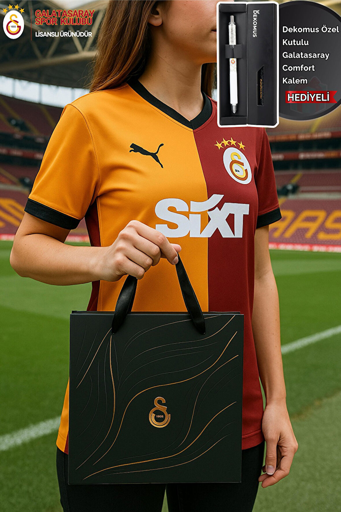 LİSANSLI GALATASARAY KUTULU VE ÇANTALI DERİ AJANDA VE ROLLER TÜKENMEZ KALEM SETİ "DEKOMUS ÖZEL KUTULU KALEM COMFORT HEDİYELİ"