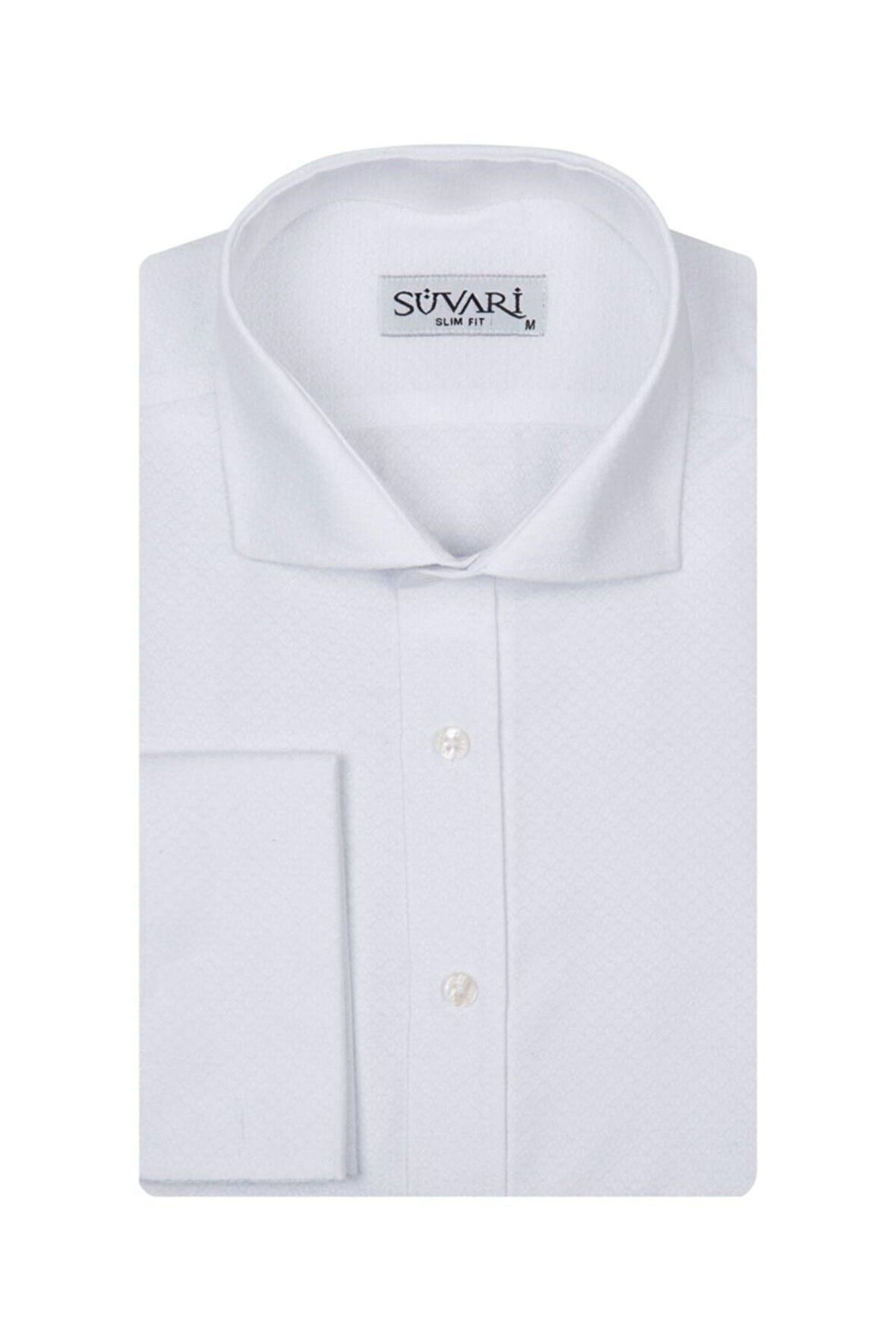 Süvari Slim Fit Armür Desenli Erkek Gömlek