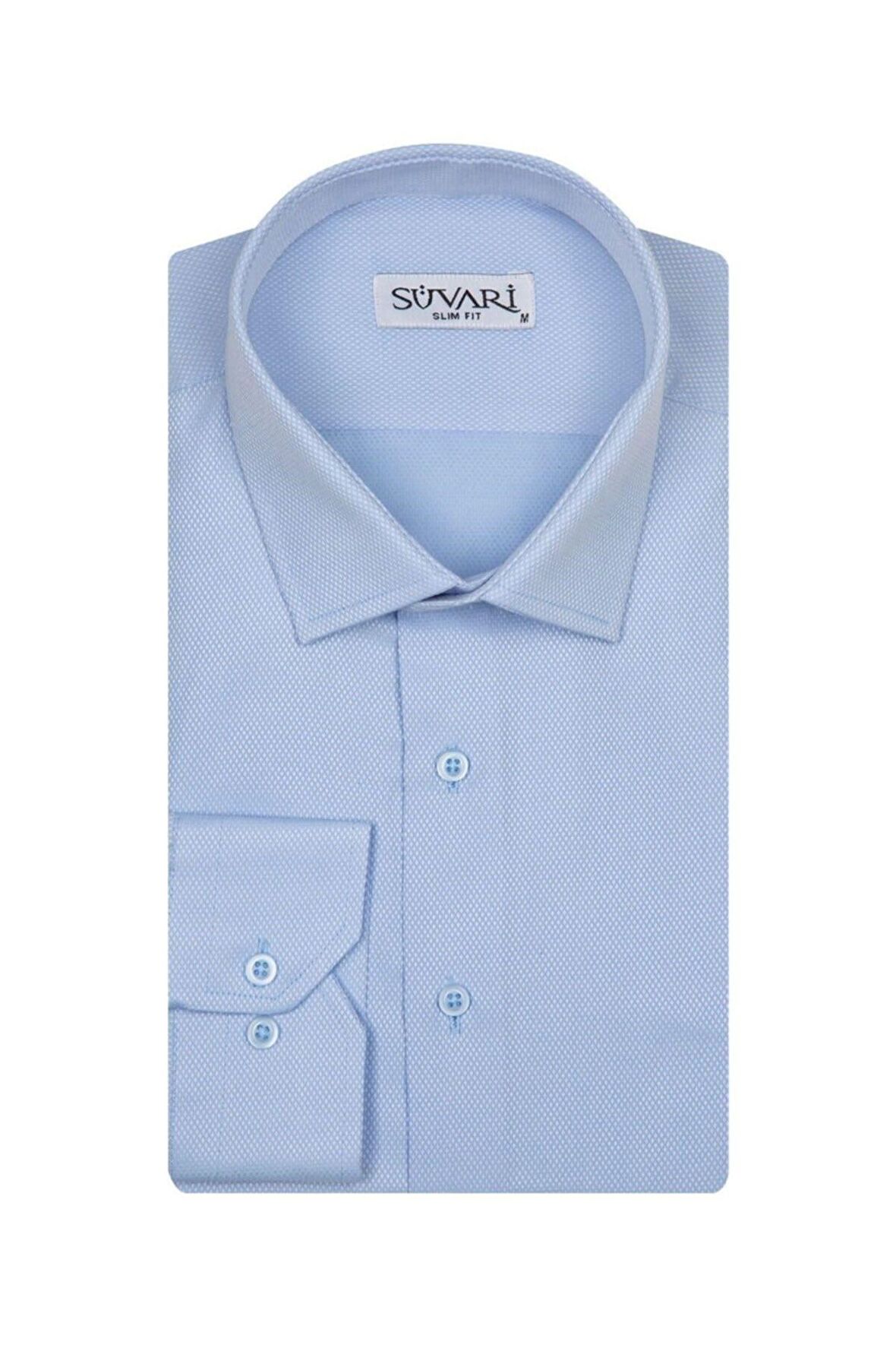 Süvari Slim Fit Armür Desenli Erkek Gömlek