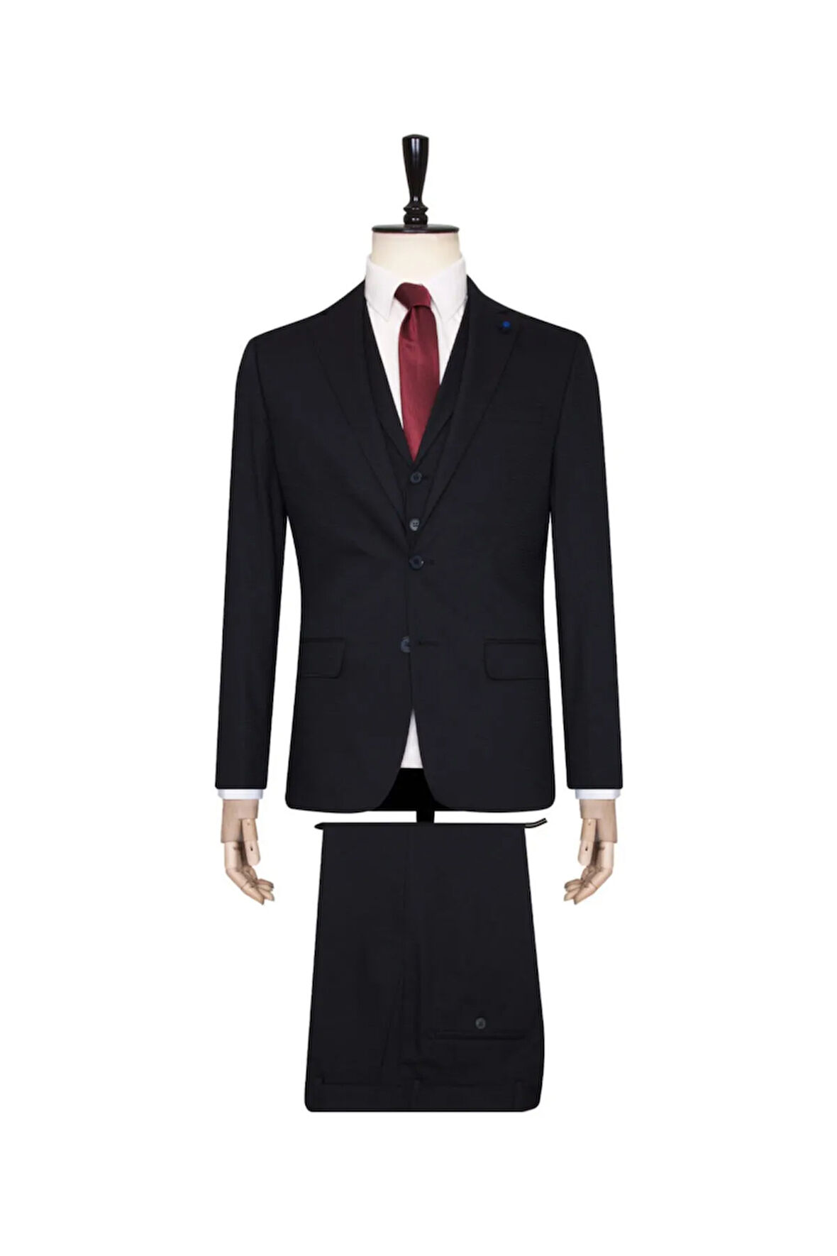 Yelekli Slim Fit Takım Elbise