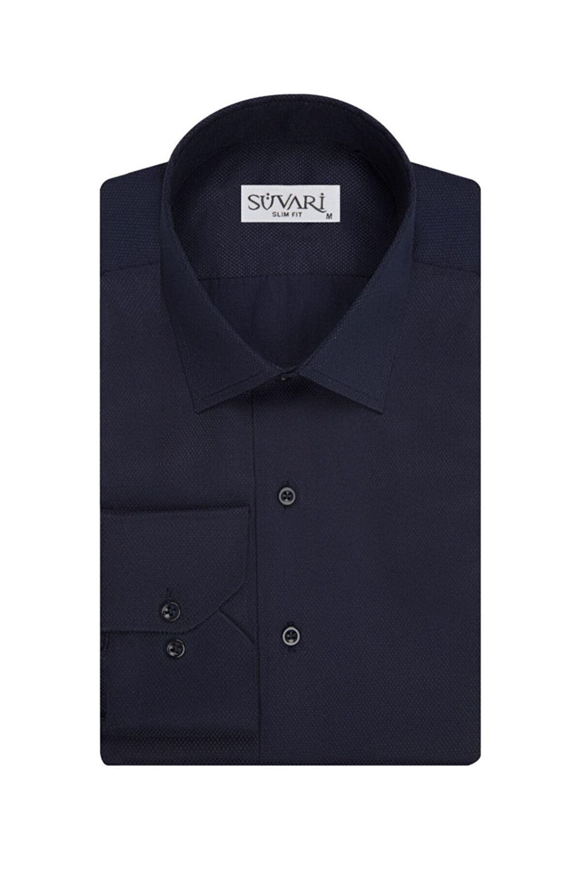 Süvari Slim Fit Armür Desenli Erkek Gömlek