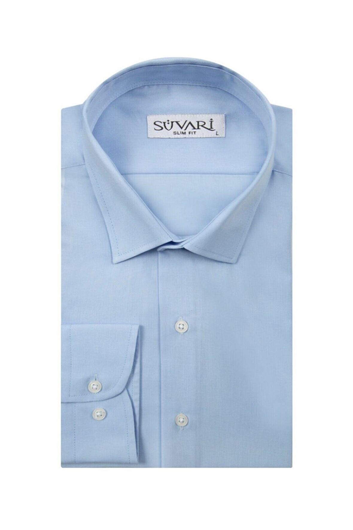 Süvari Slim Fit Lacivert Düz Erkek Gömlek