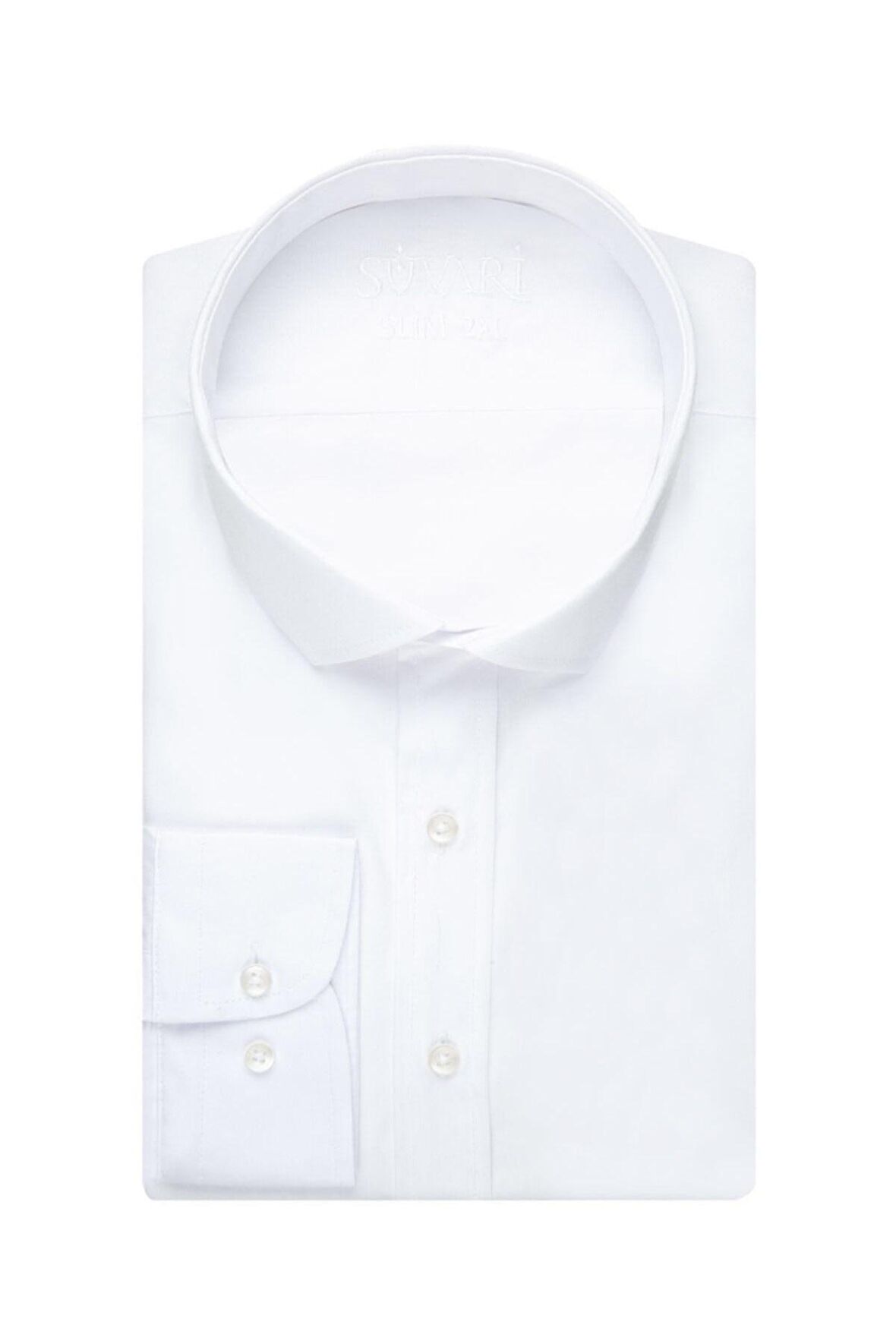 Süvari Slim Fit Beyaz Erkek Gömlek