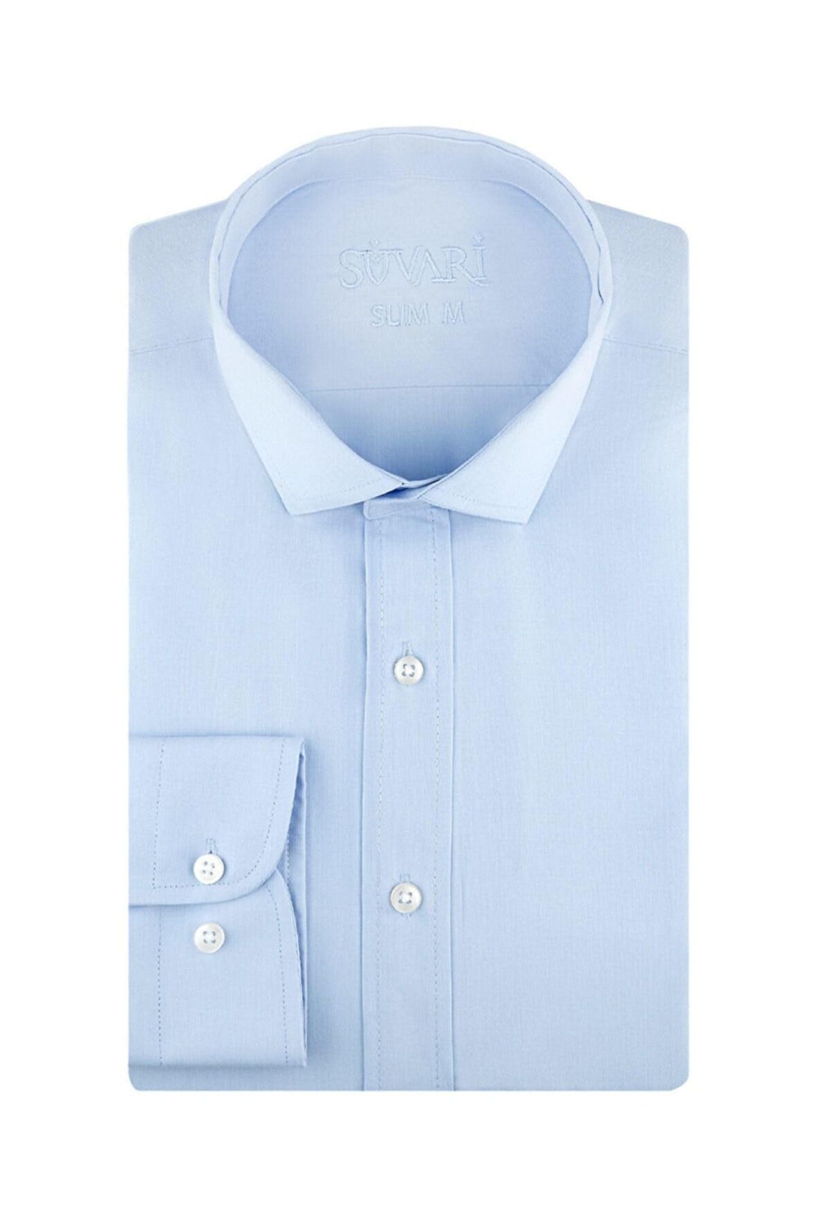 Süvari Slim Fit Açık Mavi Erkek Gömlek
