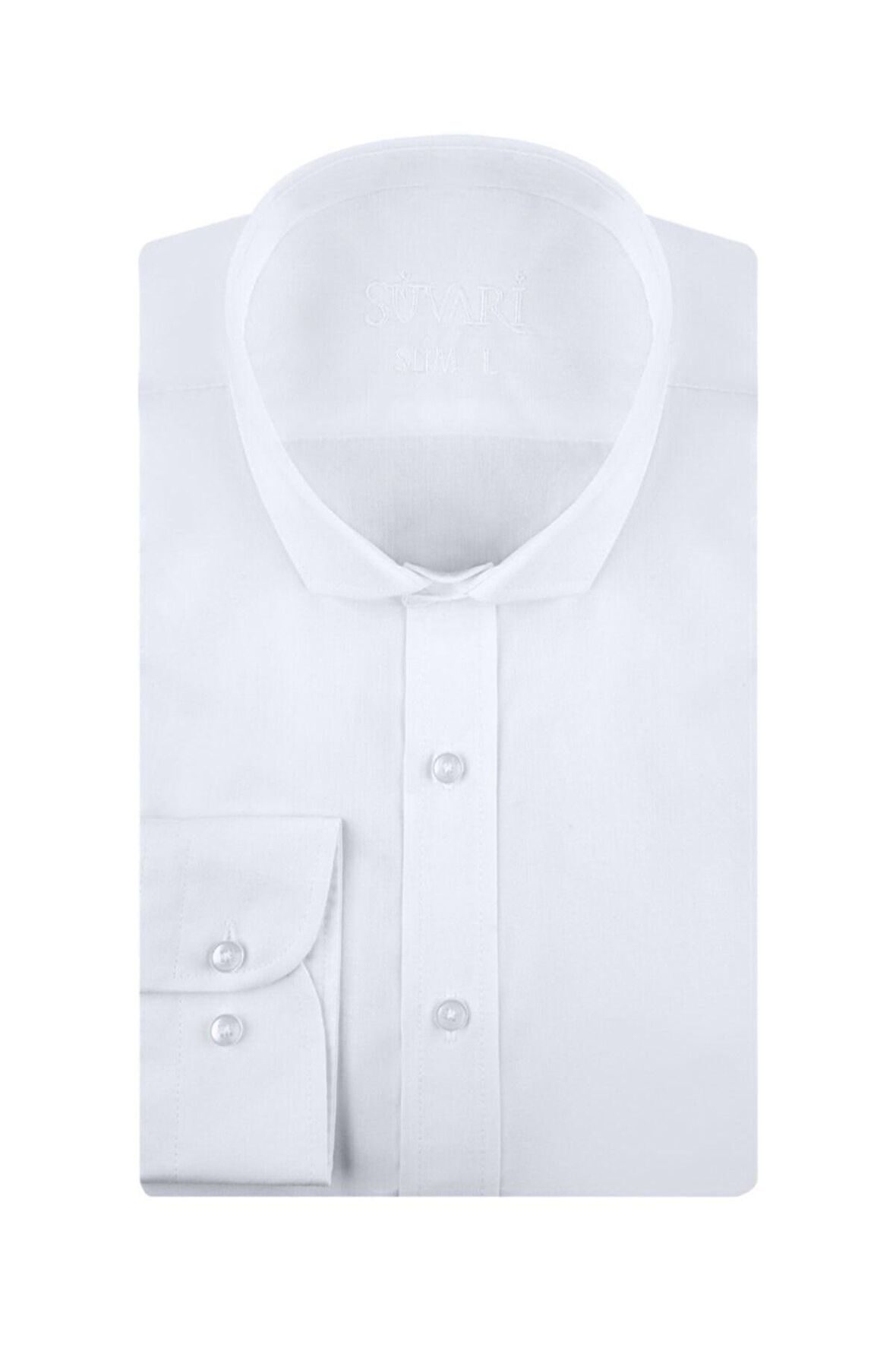 Süvari Slim Fit Beyaz Erkek Gömlek