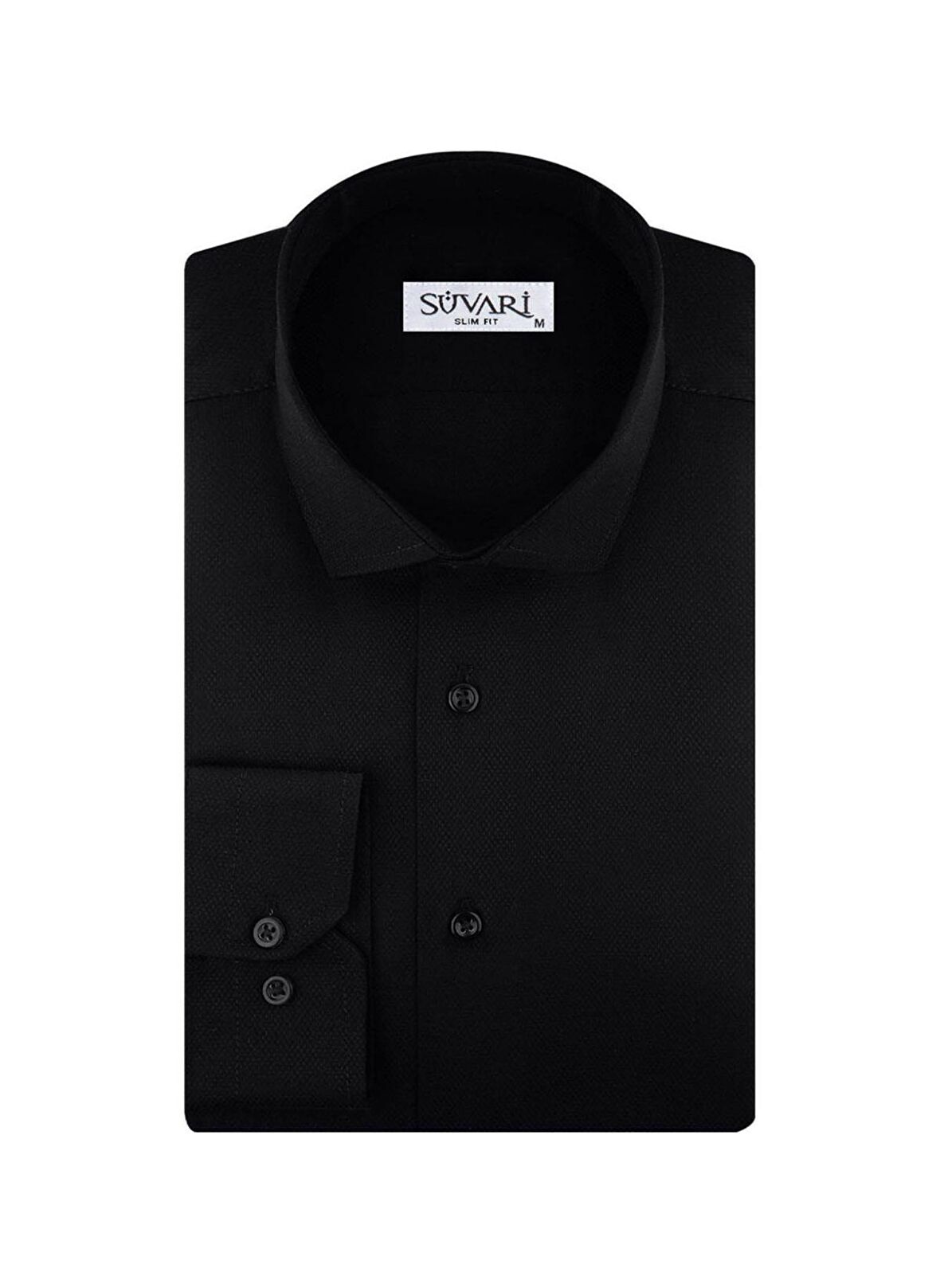 Süvari Slim Fit Armür Desenli Beyaz Erkek Gömlek