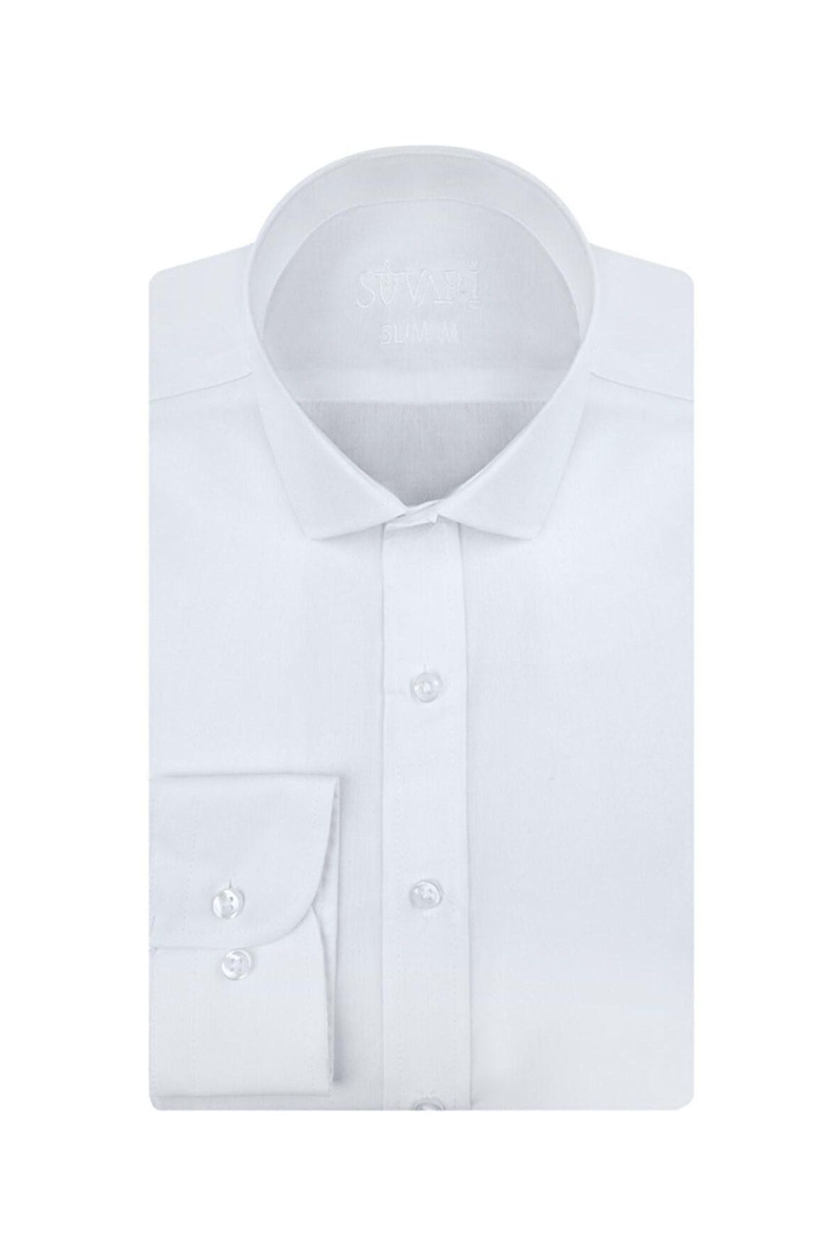 Süvari Slim Fit Beyaz Erkek Gömlek